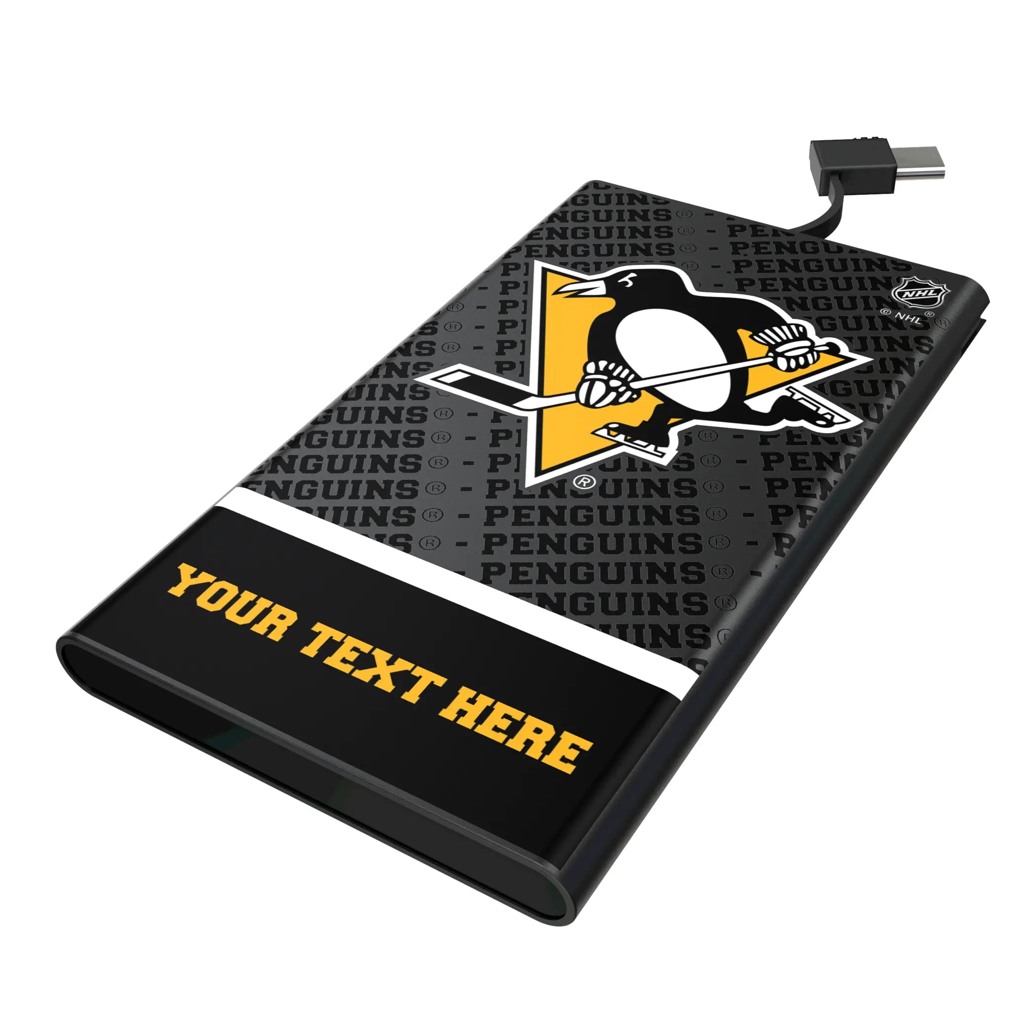 Pittsburgh Penguins Personalized EndZone Plus 5000mAh Flat Power Bank
