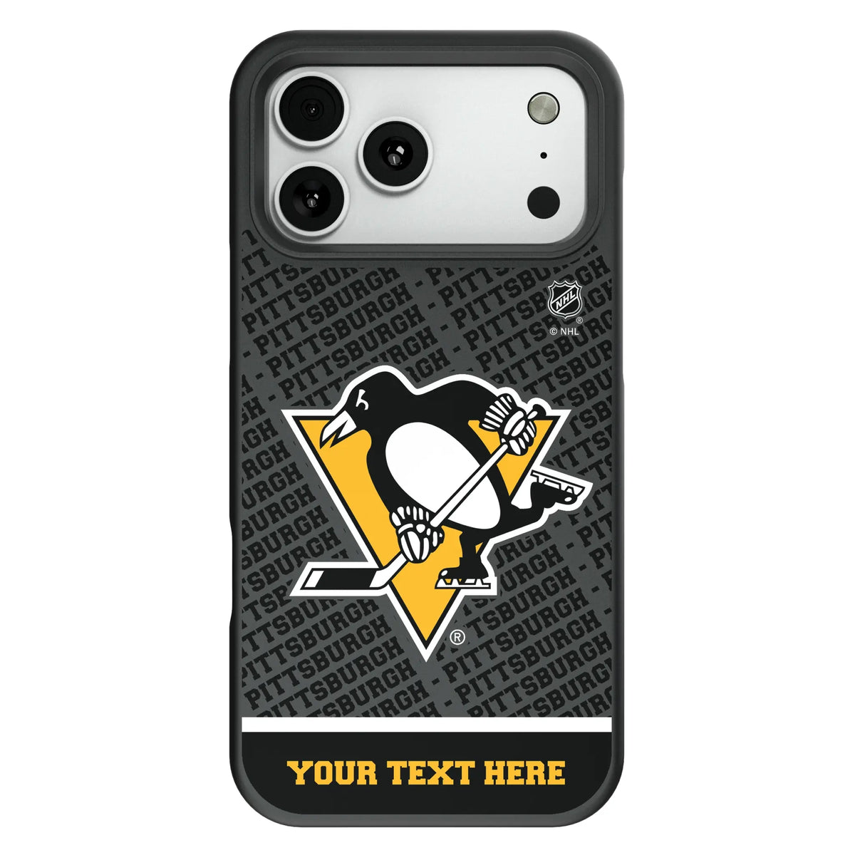 Pittsburgh Penguins Personalized EndZone Plus Bump Phone Case for Apple iPhone