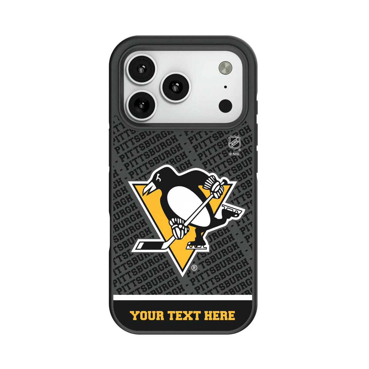 Pittsburgh Penguins Personalized EndZone Plus Bump Phone Case for Apple iPhone