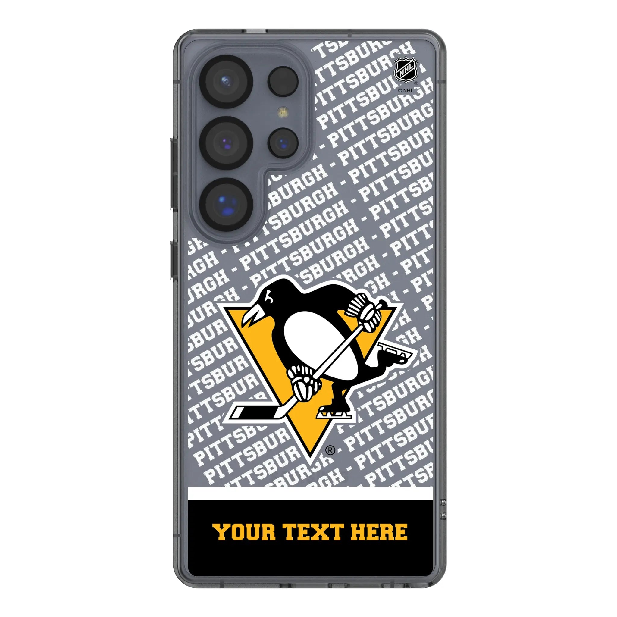 Pittsburgh Penguins Personalized EndZone Plus Galaxy Clear Phone Case for Samsung Galaxy#Device_Galaxy S25 Ultra
