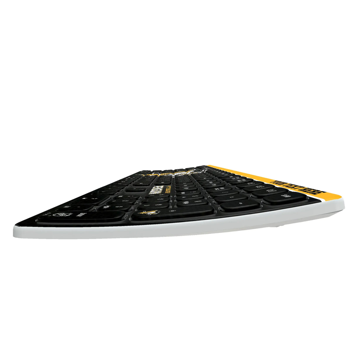 Pittsburgh Penguins Personalized Endzone Solid KKB605 Curved Wireless Keyboard