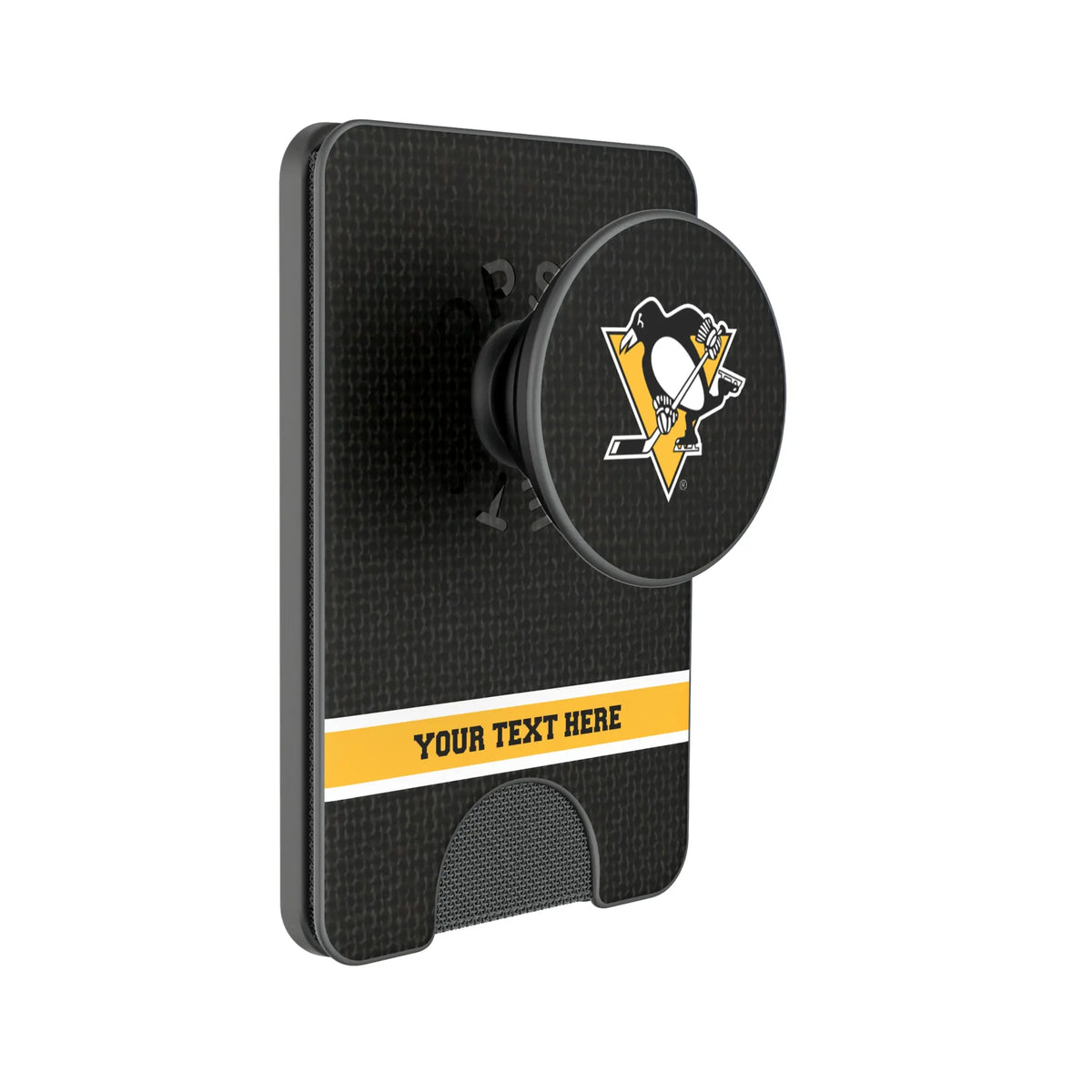 Pittsburgh Penguins Personalized Endzone Solid Popsockets Wallet Magnetic