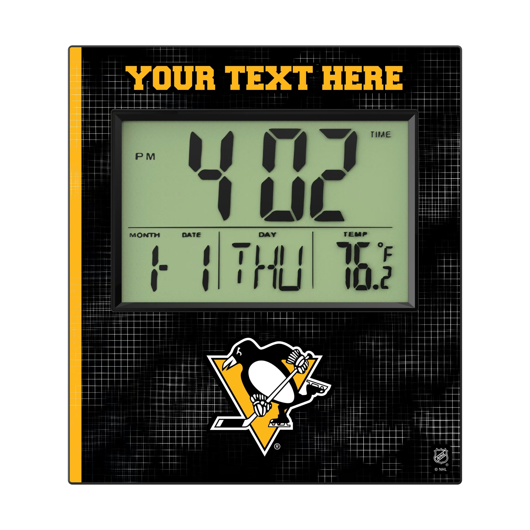 Pittsburgh Penguins Personalized Hatch Wall Clock
