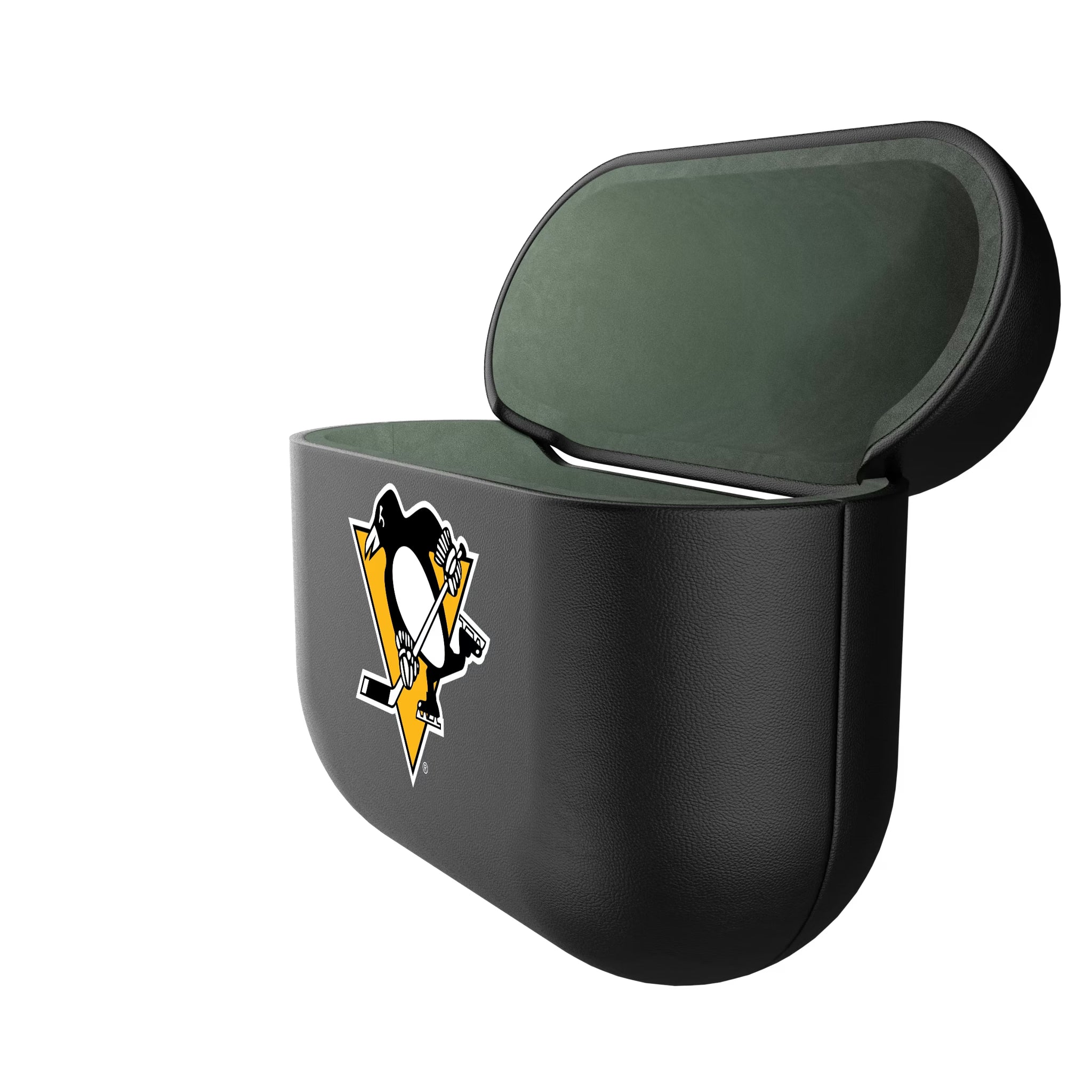 Pittsburgh Penguins Personalized Insignia AirPods AirPod Case Cover - Isometric View#Device_AirPods 3rd Gen