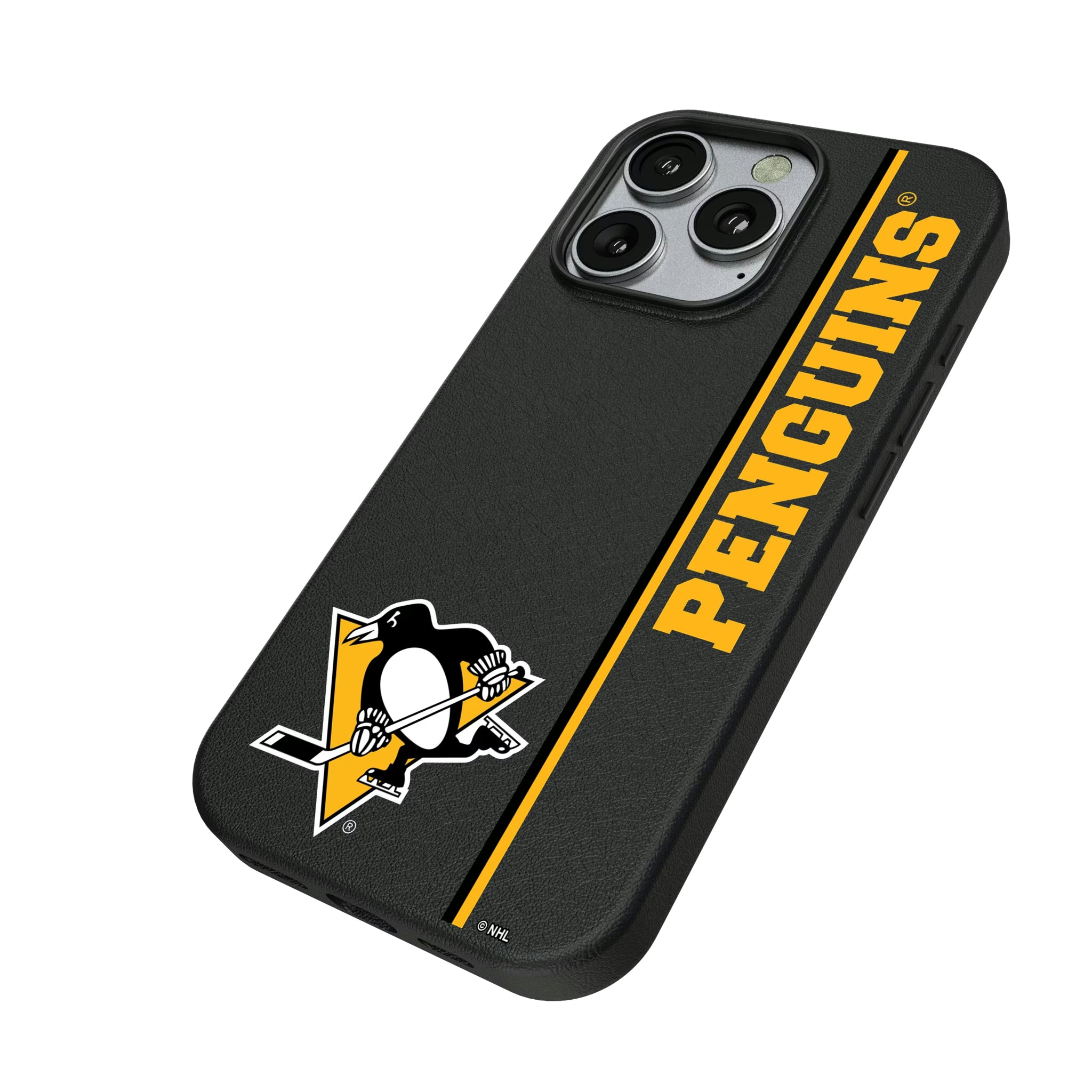Pittsburgh Penguins Personalized Sidebard iPhone MagSafe Compatible Phone Case for Apple iPhone - Isometric View