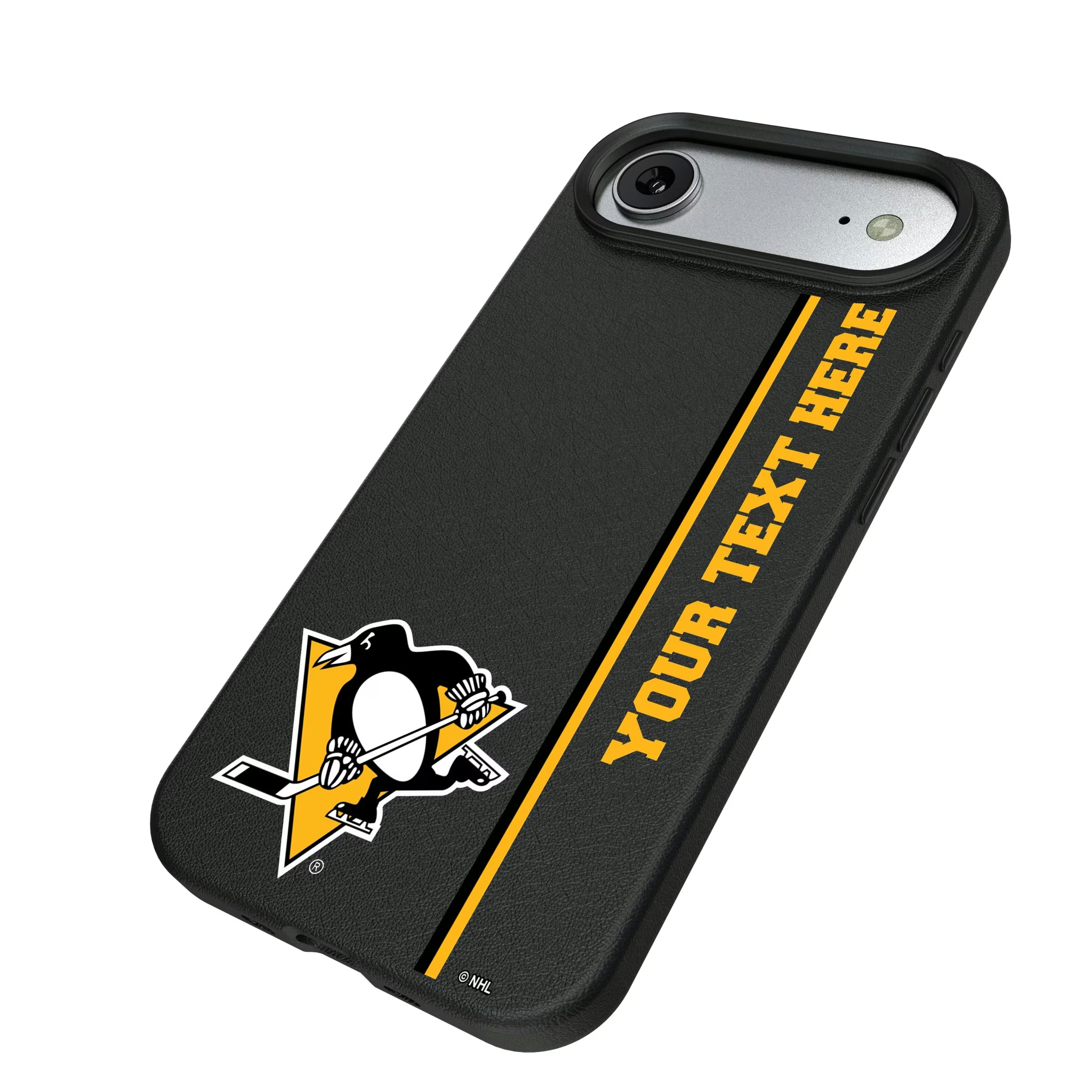 Pittsburgh Penguins Personalized Sidebard iPhone MagSafe Compatible Phone Case for Apple iPhone - Isometric View#Device_iPhone Air