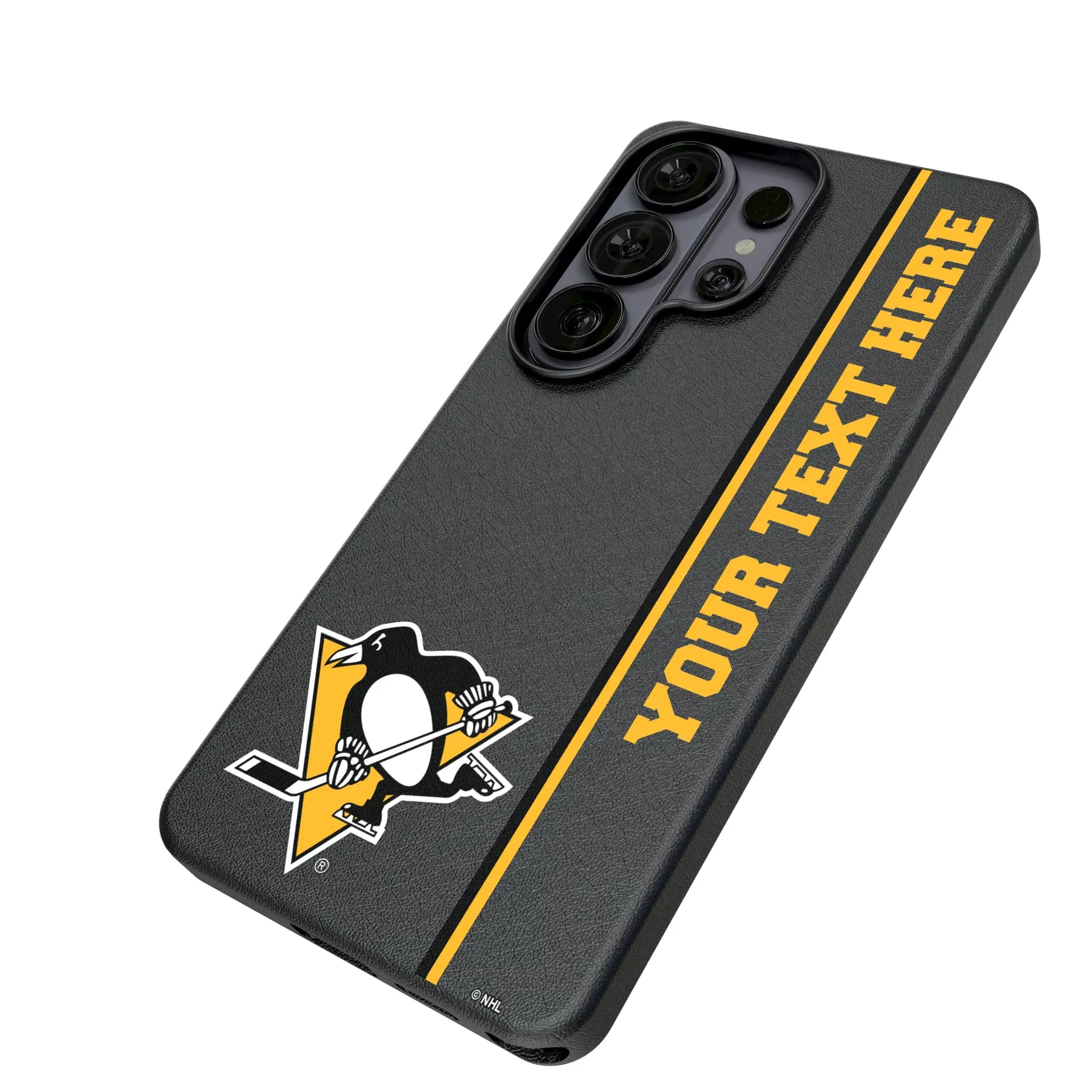 Pittsburgh Penguins Personalized Sidebard Galaxy MagSafe Compatible Phone Case for Samsung Galaxy - Isometric View#Device_Galaxy S26 Ultra