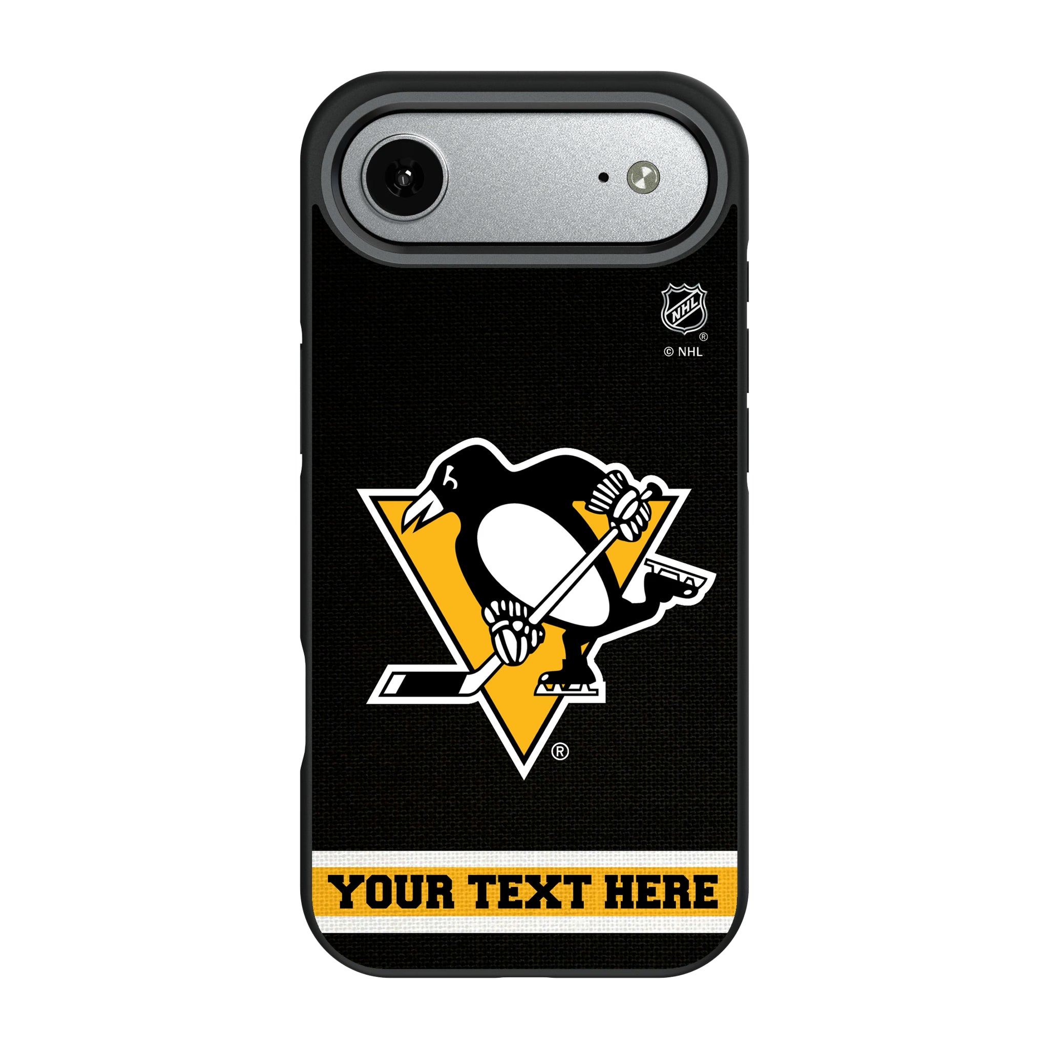 Pittsburgh Penguins Personalized Stripe iPhone Bump Phone Case for Apple iPhone#Device_iPhone Air