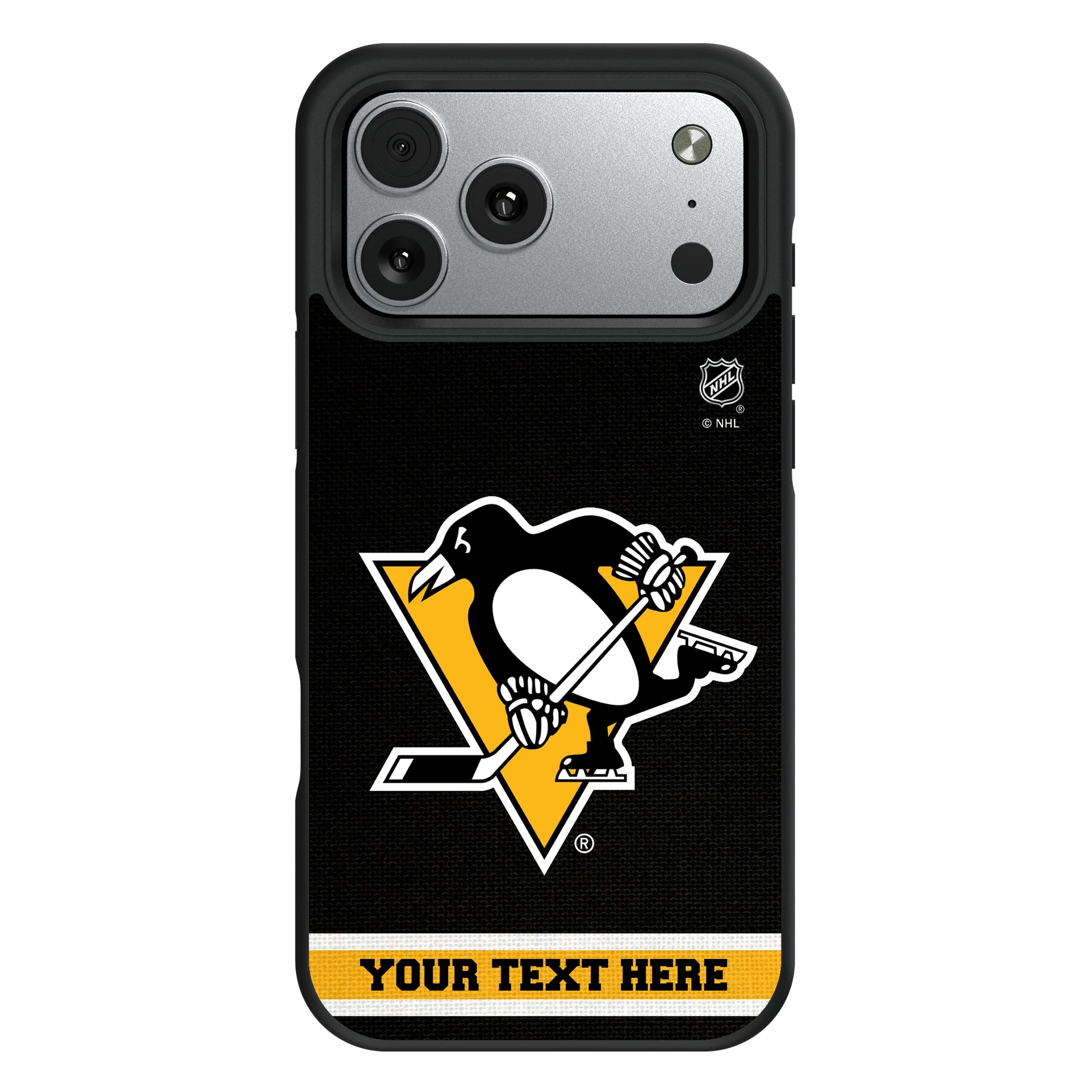 Pittsburgh Penguins Personalized Stripe iPhone Bump Phone Case for Apple iPhone#Device_iPhone 17 Pro Max