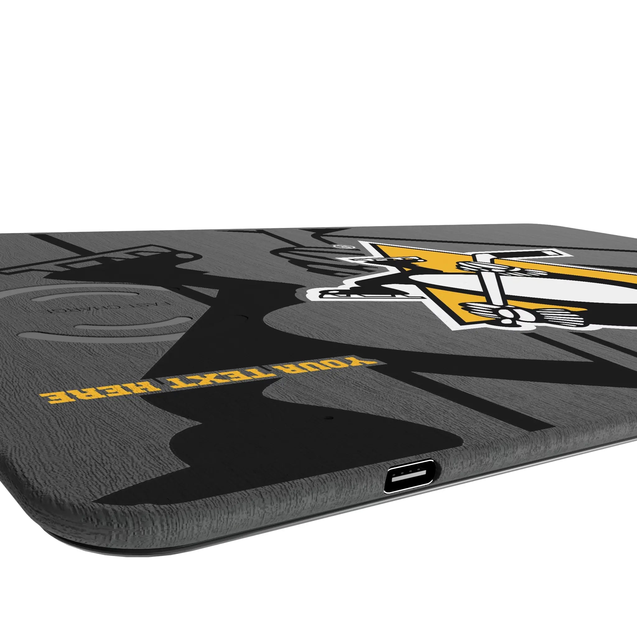 Pittsburgh Penguins Personalized Tilt 15-Watt Wireless Charger and Mouse Pad