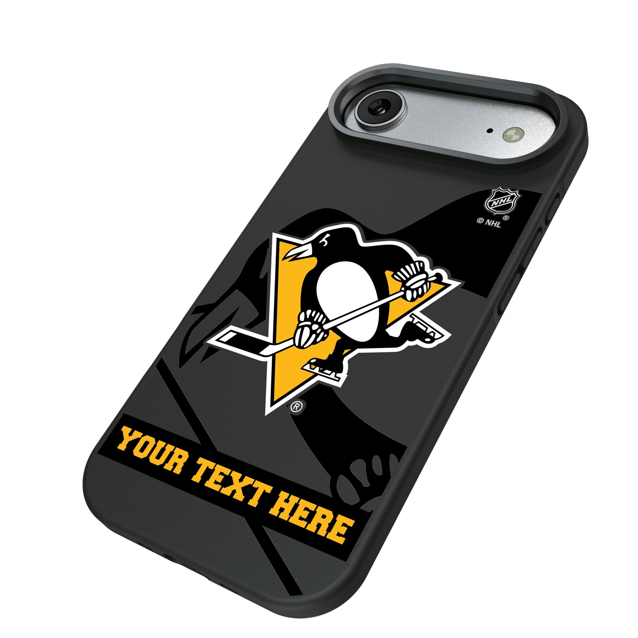 Pittsburgh Penguins Personalized Tilt iPhone Bump Phone Case for Apple iPhone - Isometric View#Device_iPhone Air