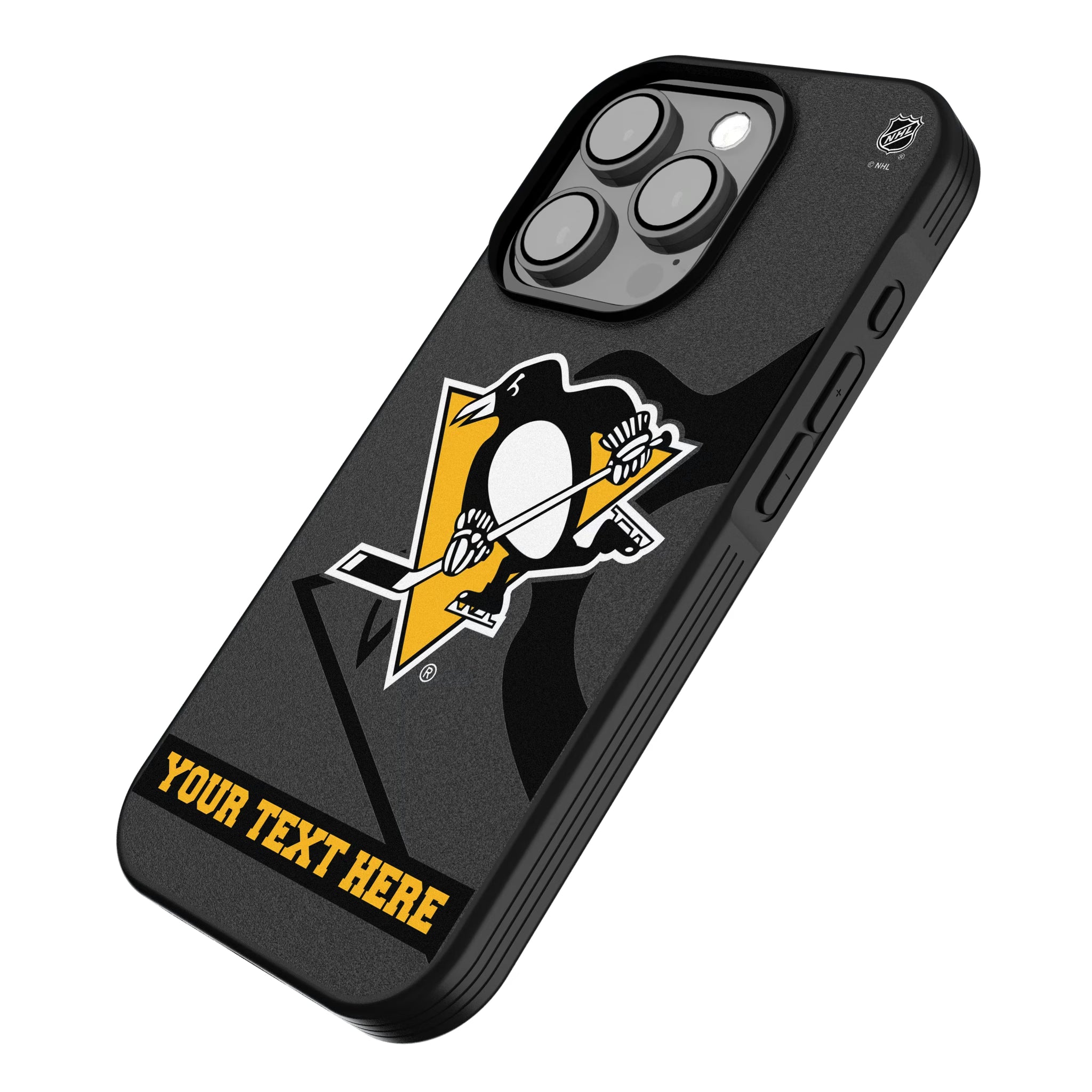 Pittsburgh Penguins Personalized Tilt iPhone Bump Phone Case for Apple iPhone - Isometric View