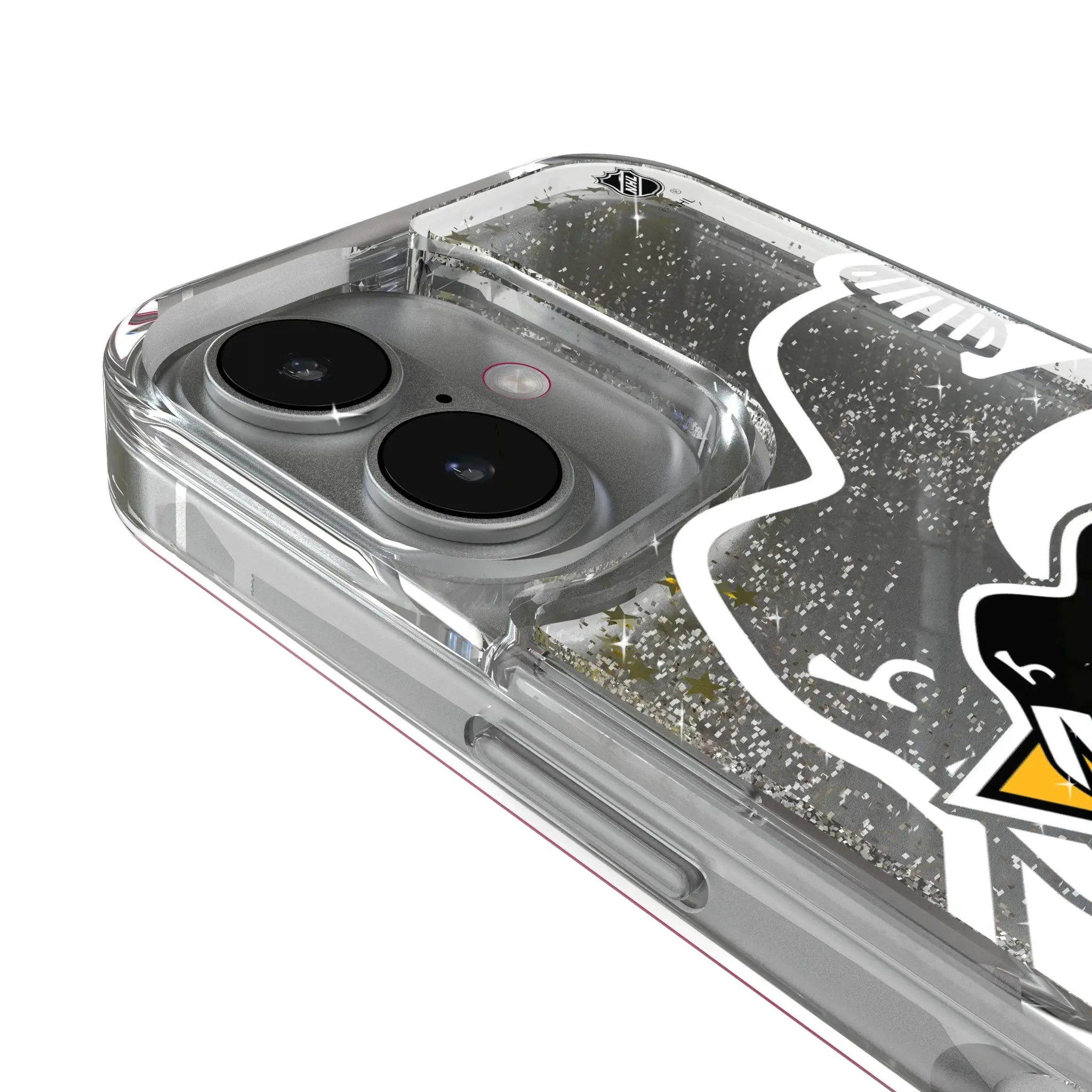 Pittsburgh Penguins Personalized Tilt iPhone Glitter Phone Case for Apple iPhone - Detail
