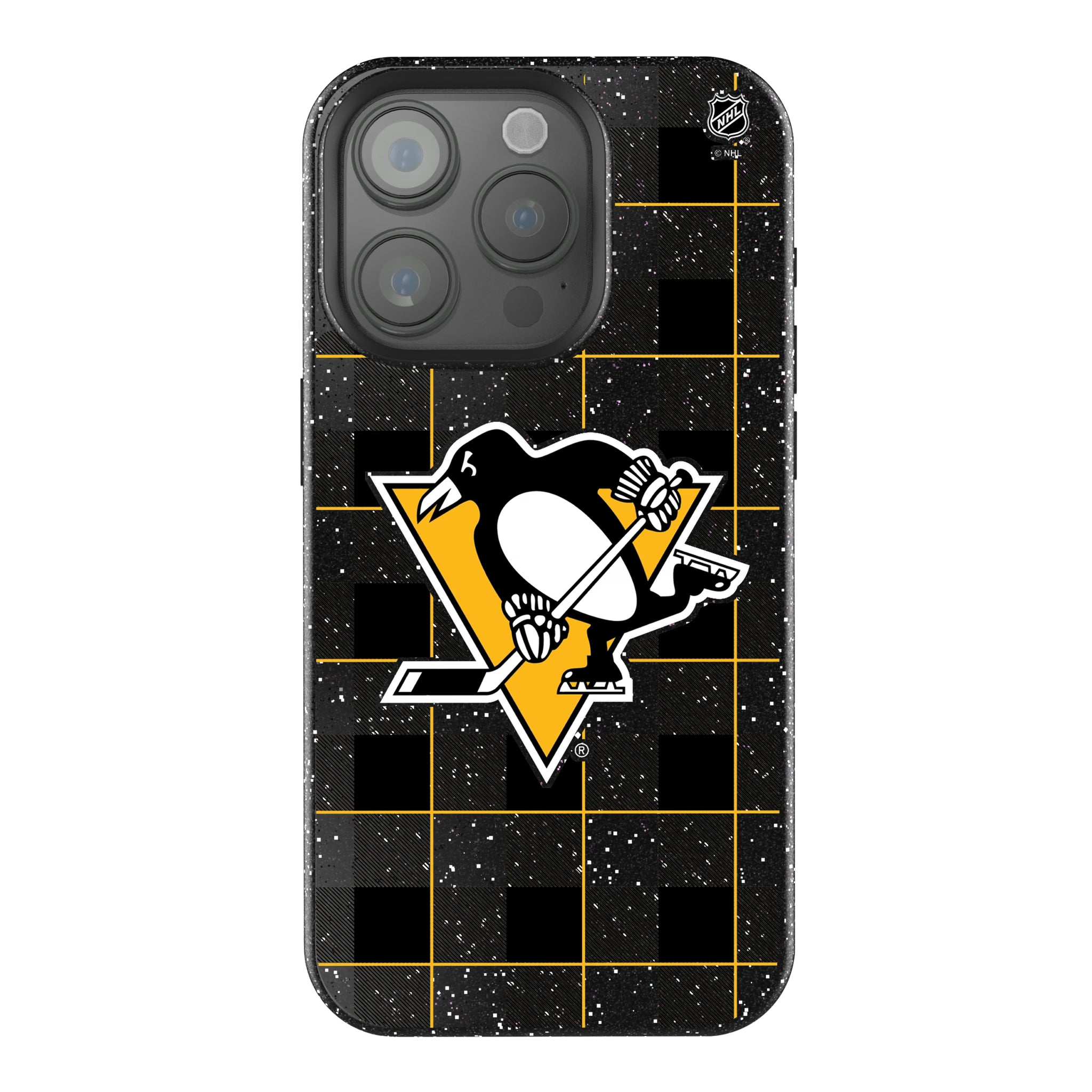 Pittsburgh Penguins Plaid iPhone Bling Phone Case for Apple iPhone