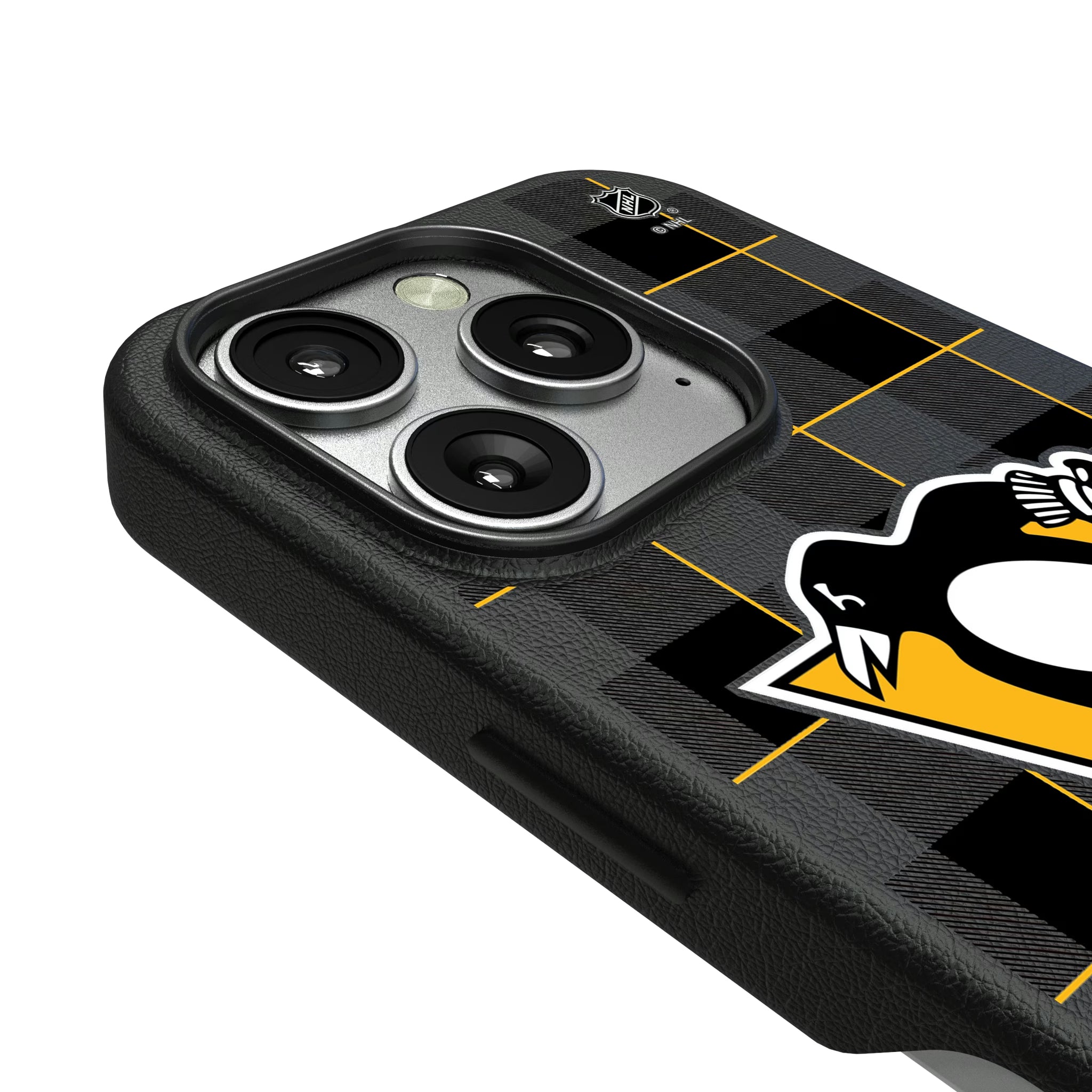 Pittsburgh Penguins Plaid iPhone MagSafe Compatible Phone Case for Apple iPhone - Detail