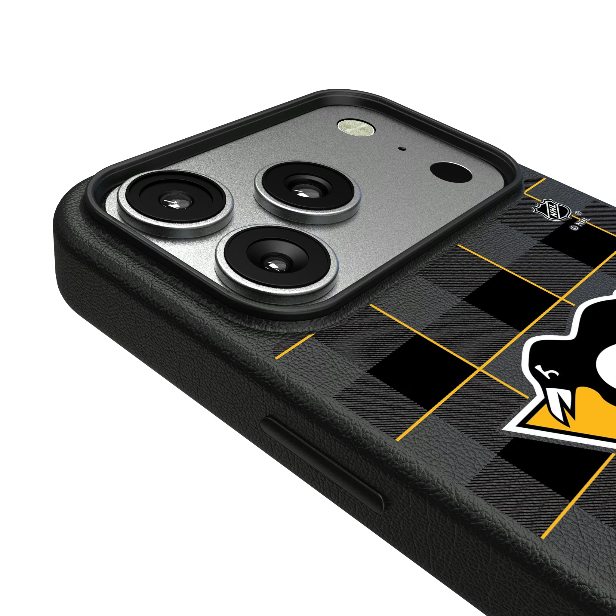 Pittsburgh Penguins Plaid iPhone MagSafe Compatible Phone Case for Apple iPhone - Detail#Device_iPhone 17 Pro