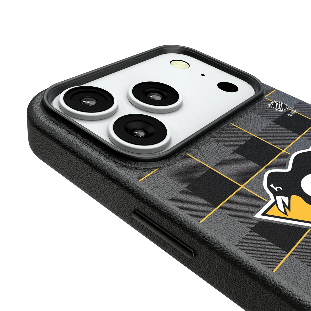 Pittsburgh Penguins Plaid iPhone MagSafe Compatible Phone Case for Apple iPhone - Detail#Device_iPhone 18 Pro