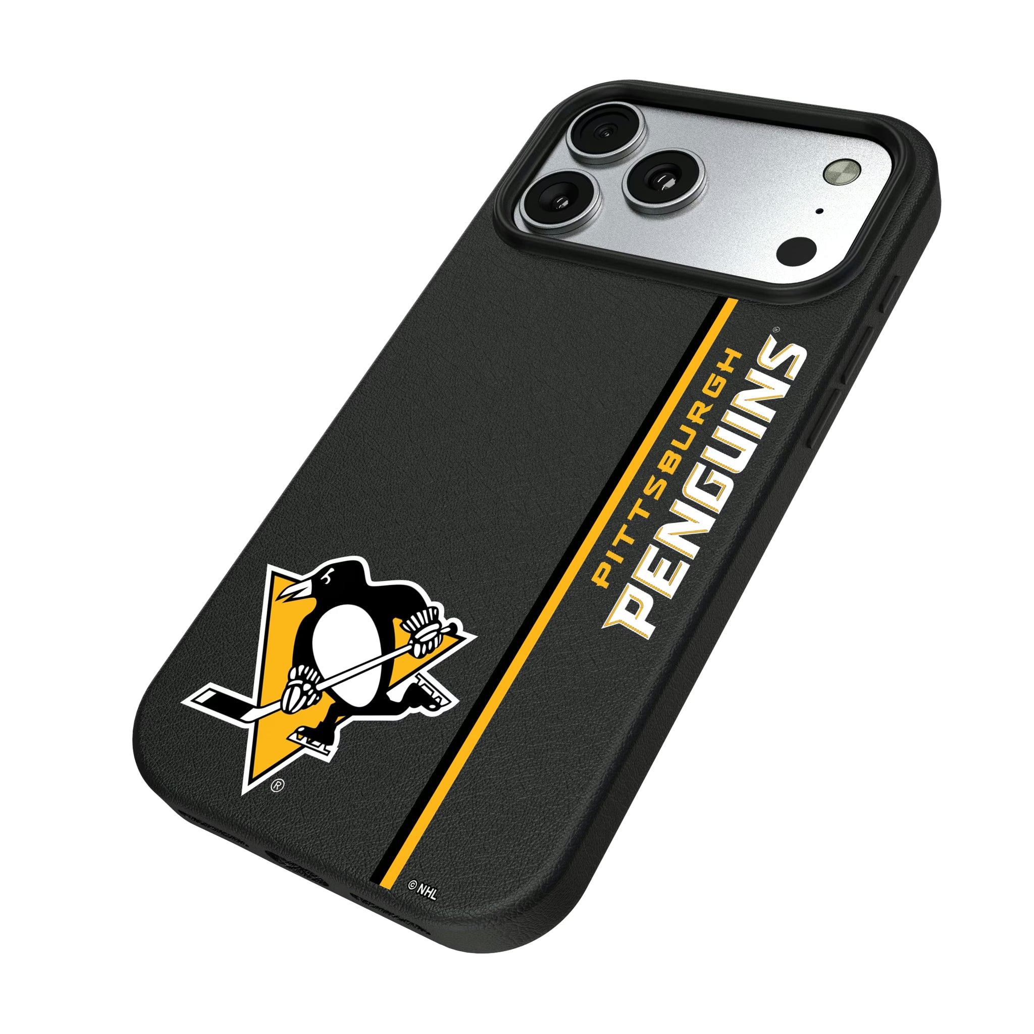 Pittsburgh Penguins Sidebar iPhone MagSafe Compatible Phone Case for Apple iPhone - Isometric View#Device_iPhone 17 Pro Max