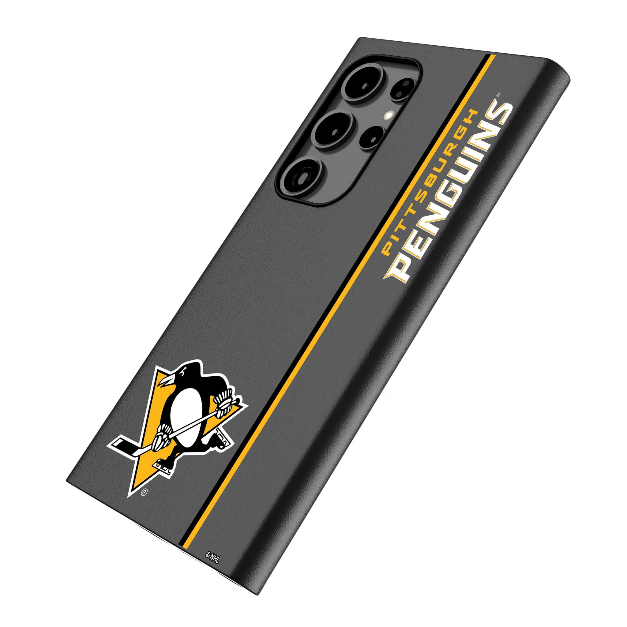 Pittsburgh Penguins Sidebar Galaxy MagSafe Compatible Phone Case for Samsung Galaxy - Isometric View