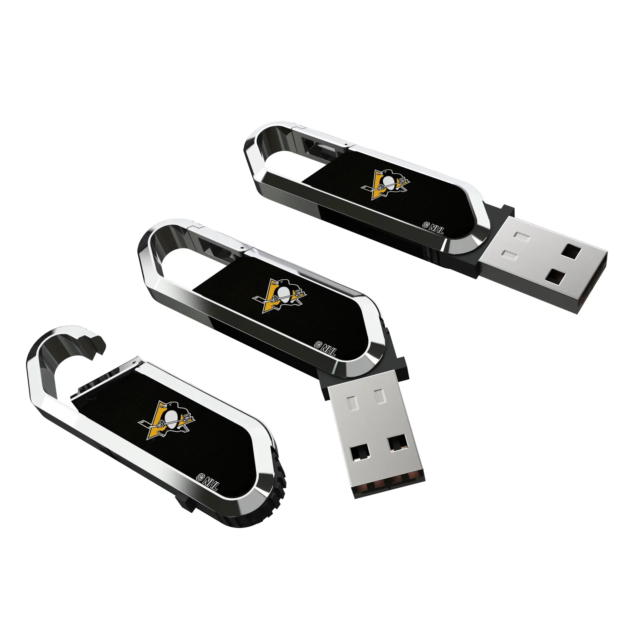 Pittsburgh Penguins Solid USB 64GB Clip Style Flash Drive