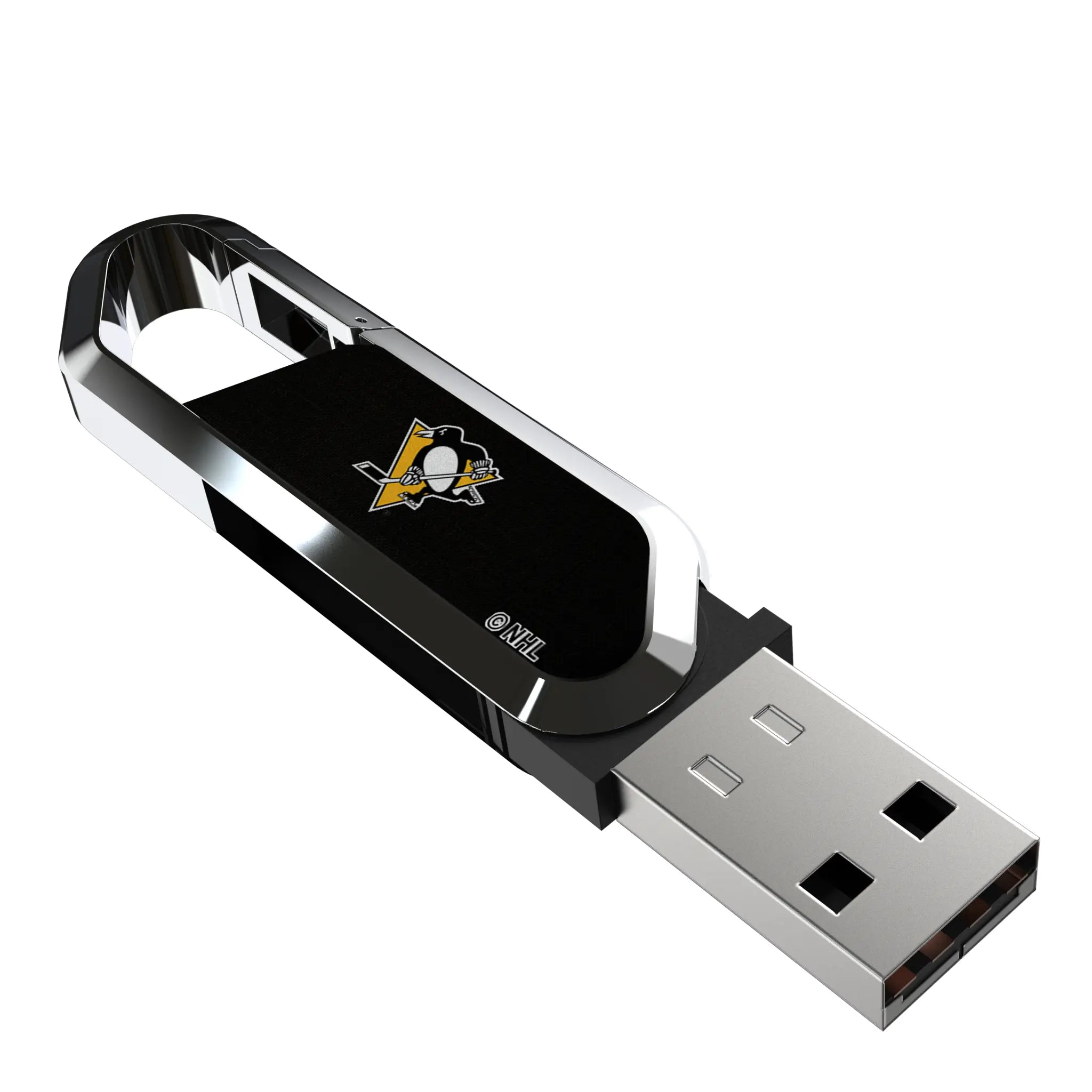 Pittsburgh Penguins Solid USB 64GB Clip Style Flash Drive