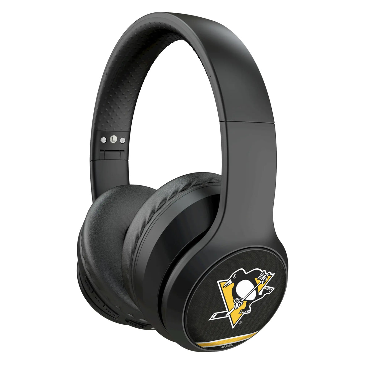 Pittsburgh Penguins Stripe Wireless Over-Ear Headphones With Case
