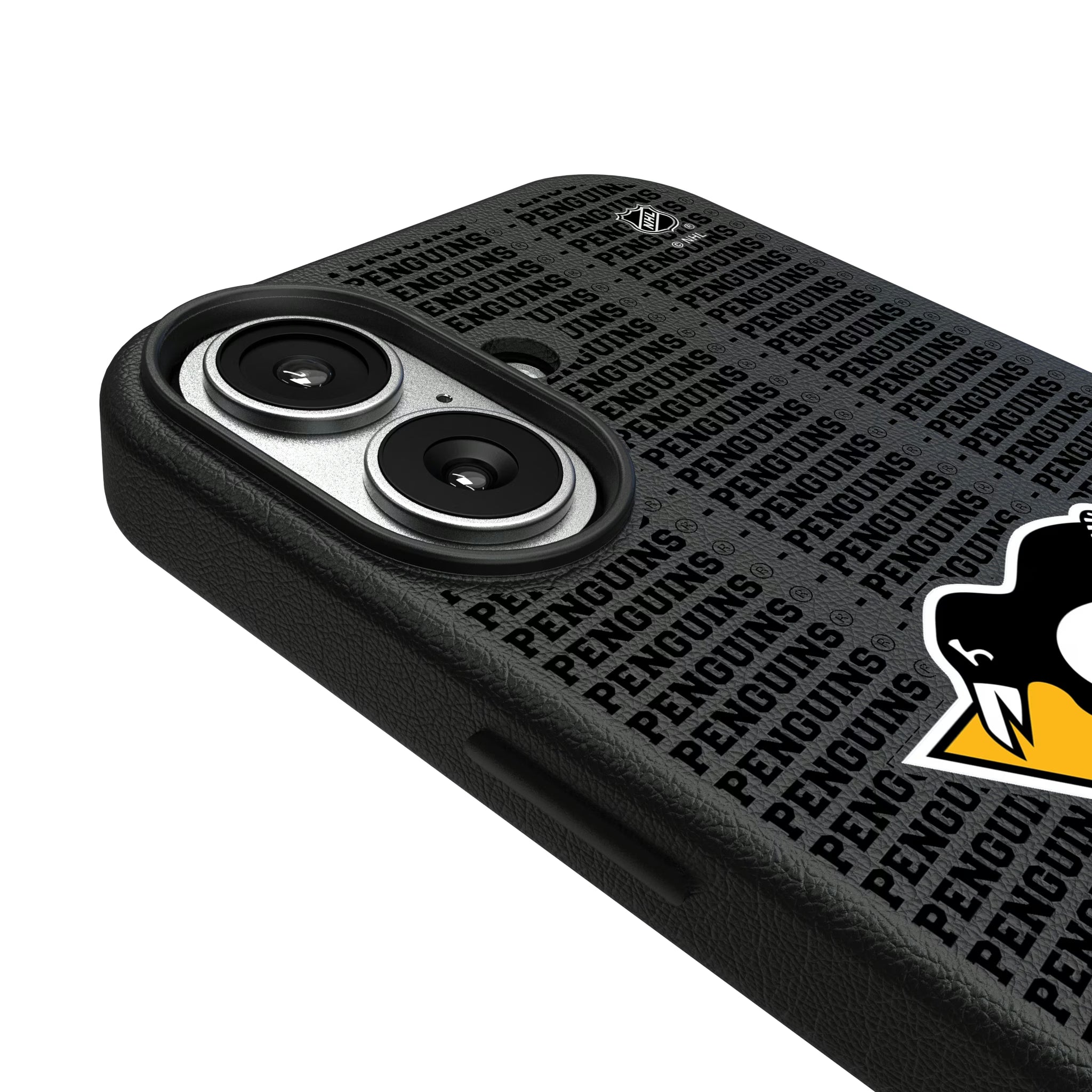 Pittsburgh Penguins Text Backdrop iPhone MagSafe Compatible Phone Case for Apple iPhone - Detail#Device_iPhone 17