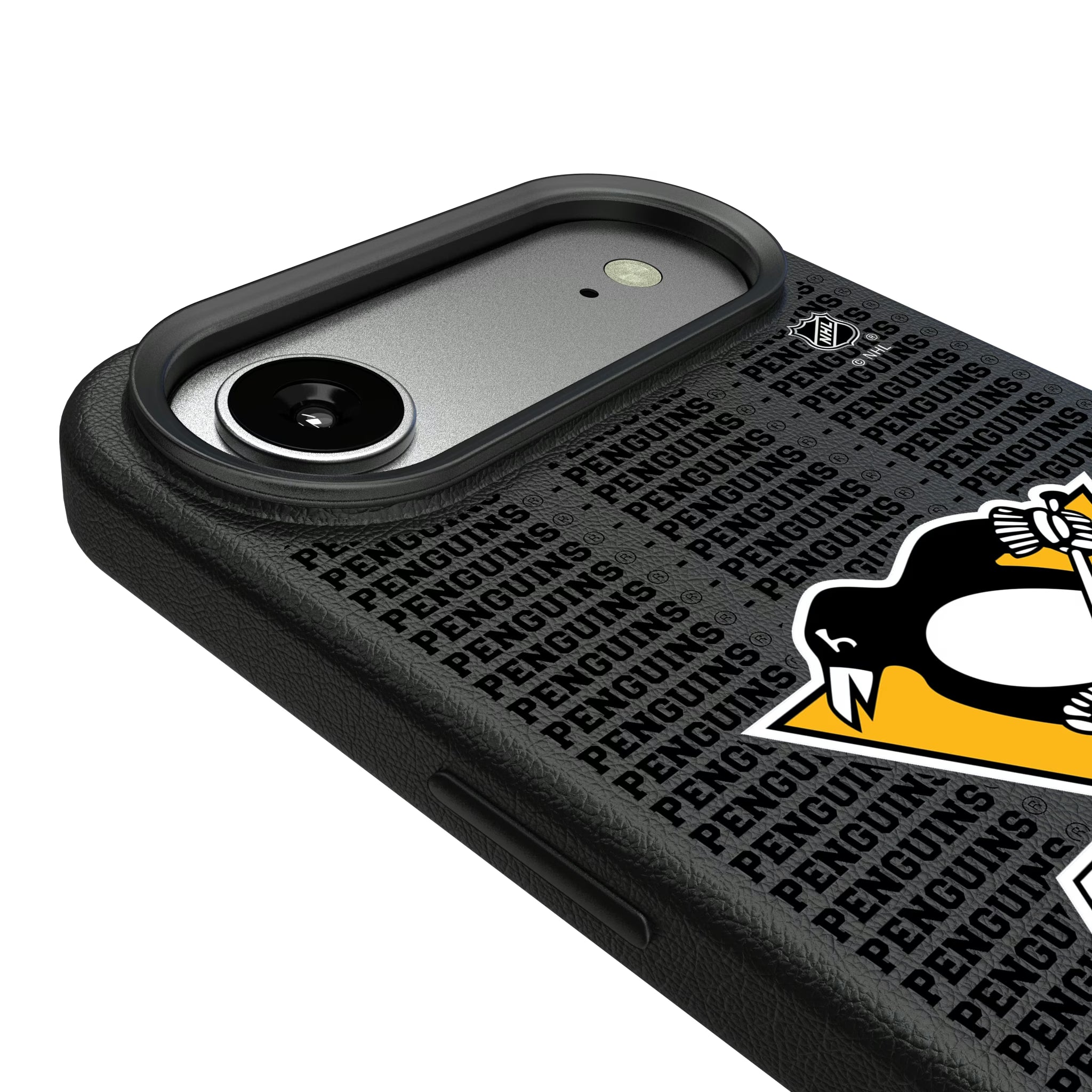Pittsburgh Penguins Text Backdrop iPhone MagSafe Compatible Phone Case for Apple iPhone - Detail#Device_iPhone Air