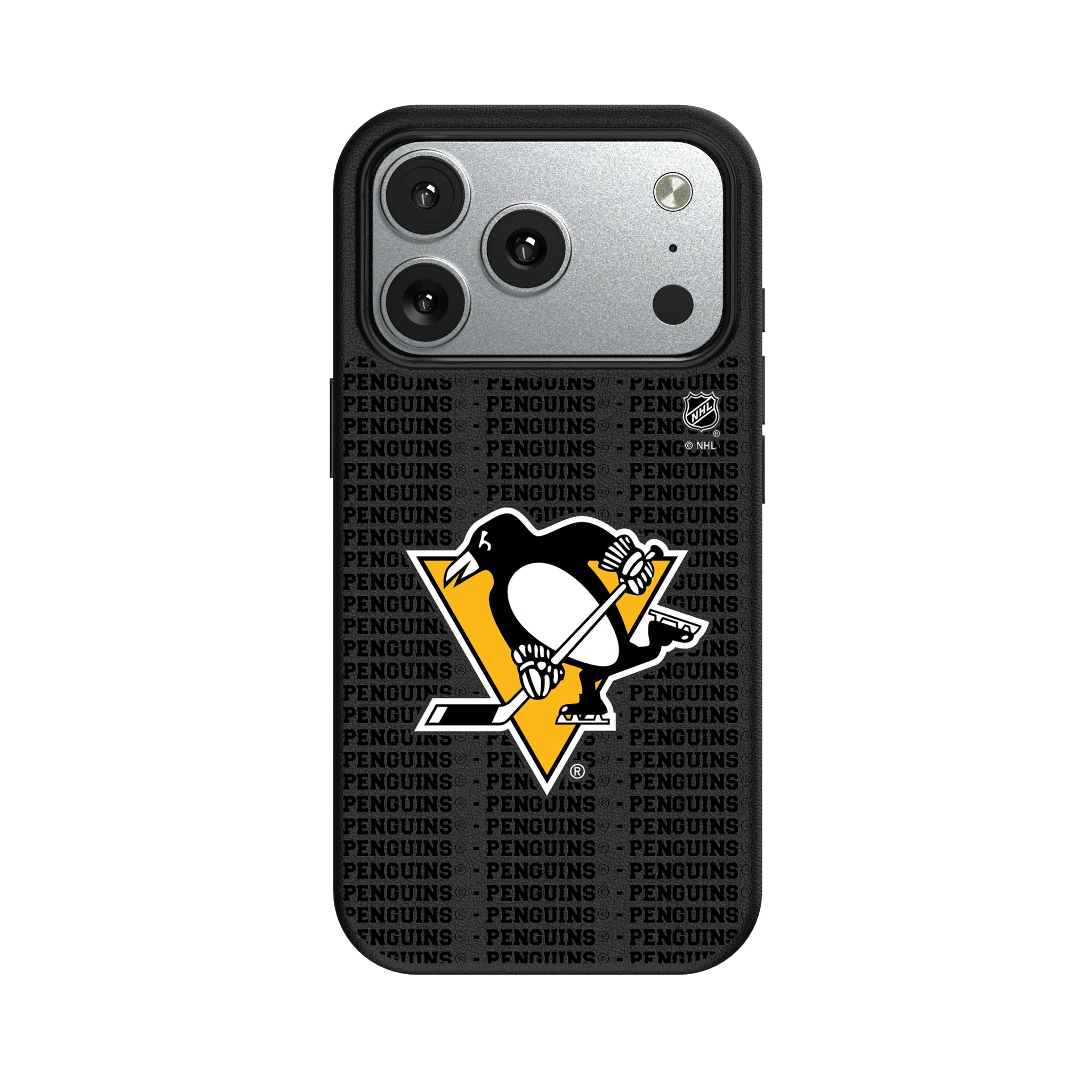 Pittsburgh Penguins Text Backdrop iPhone MagSafe Compatible Phone Case for Apple iPhone#Device_iPhone 17 Pro
