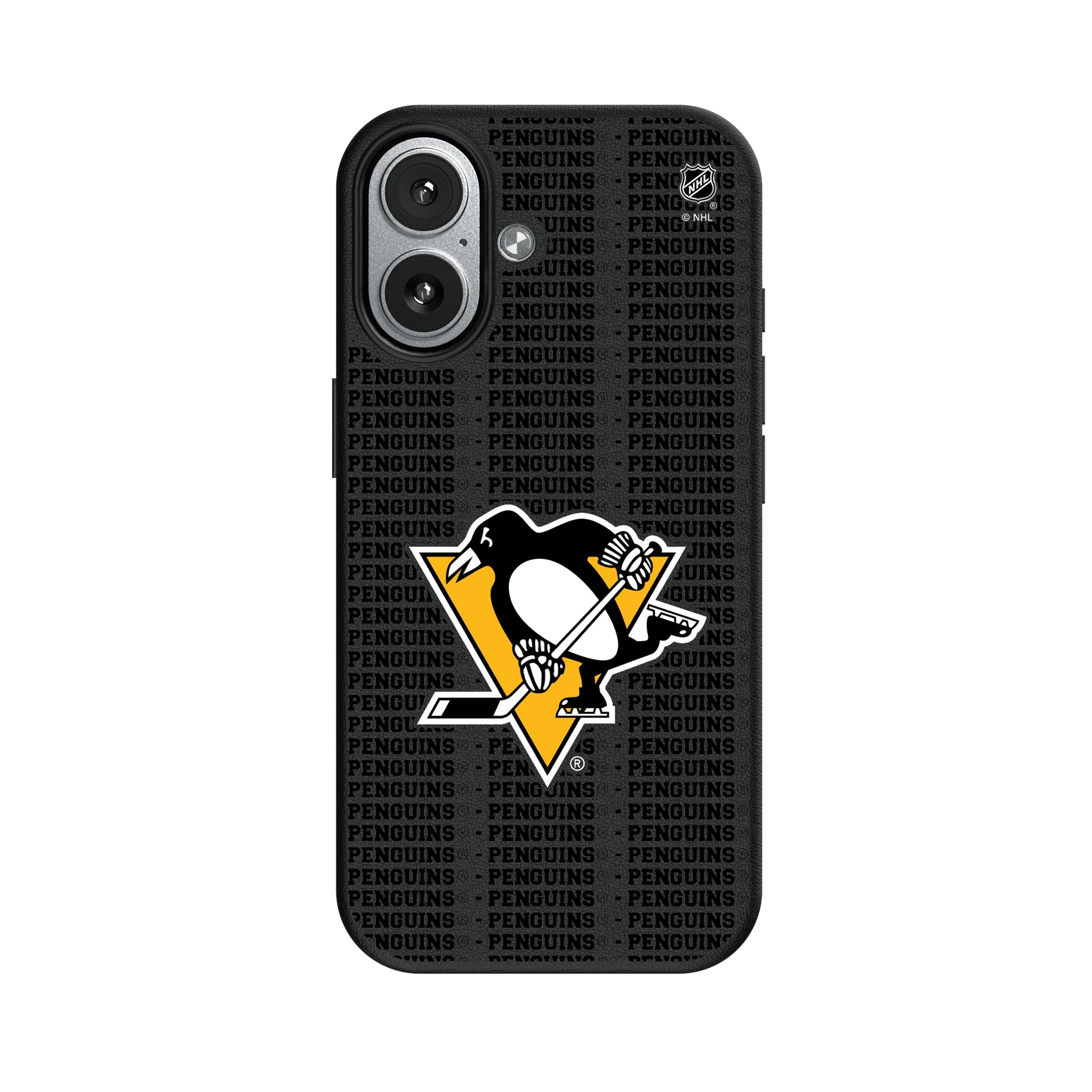Pittsburgh Penguins Text Backdrop iPhone MagSafe Compatible Phone Case for Apple iPhone#Device_iPhone 17