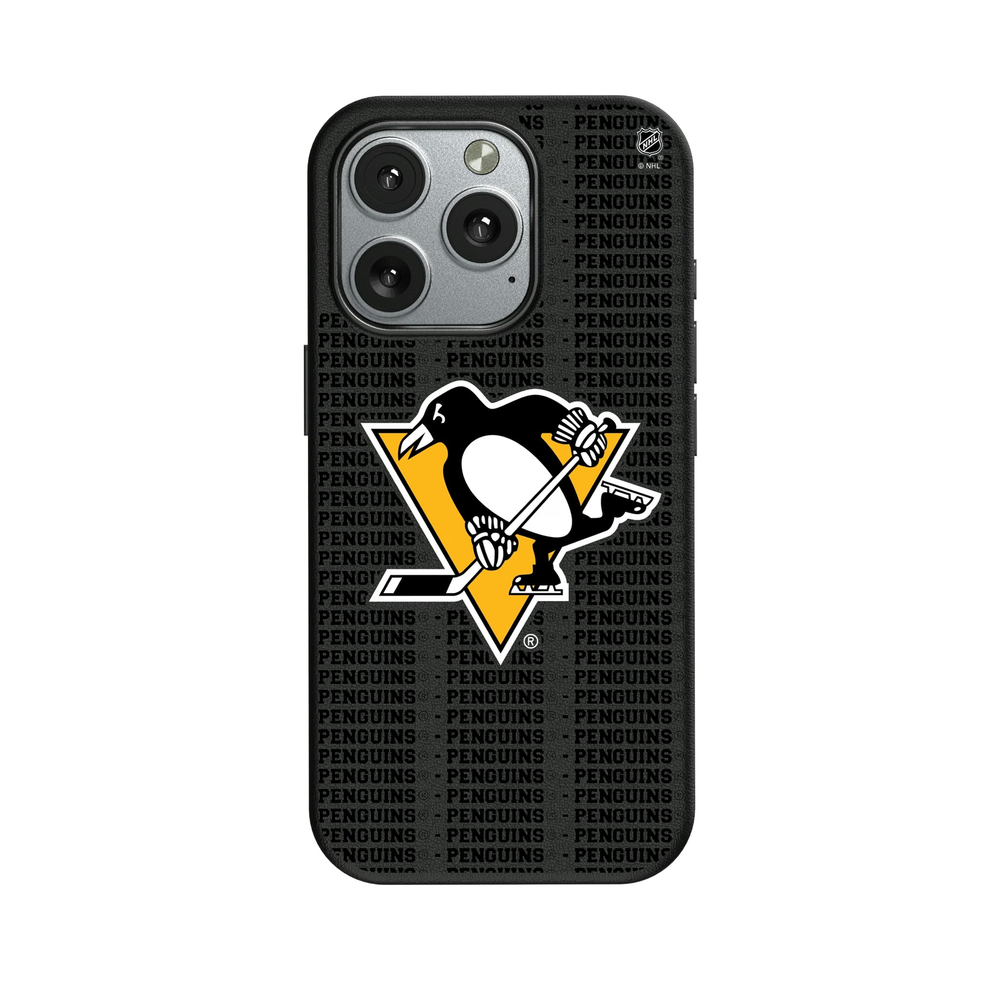 Pittsburgh Penguins Text Backdrop iPhone MagSafe Compatible Phone Case for Apple iPhone