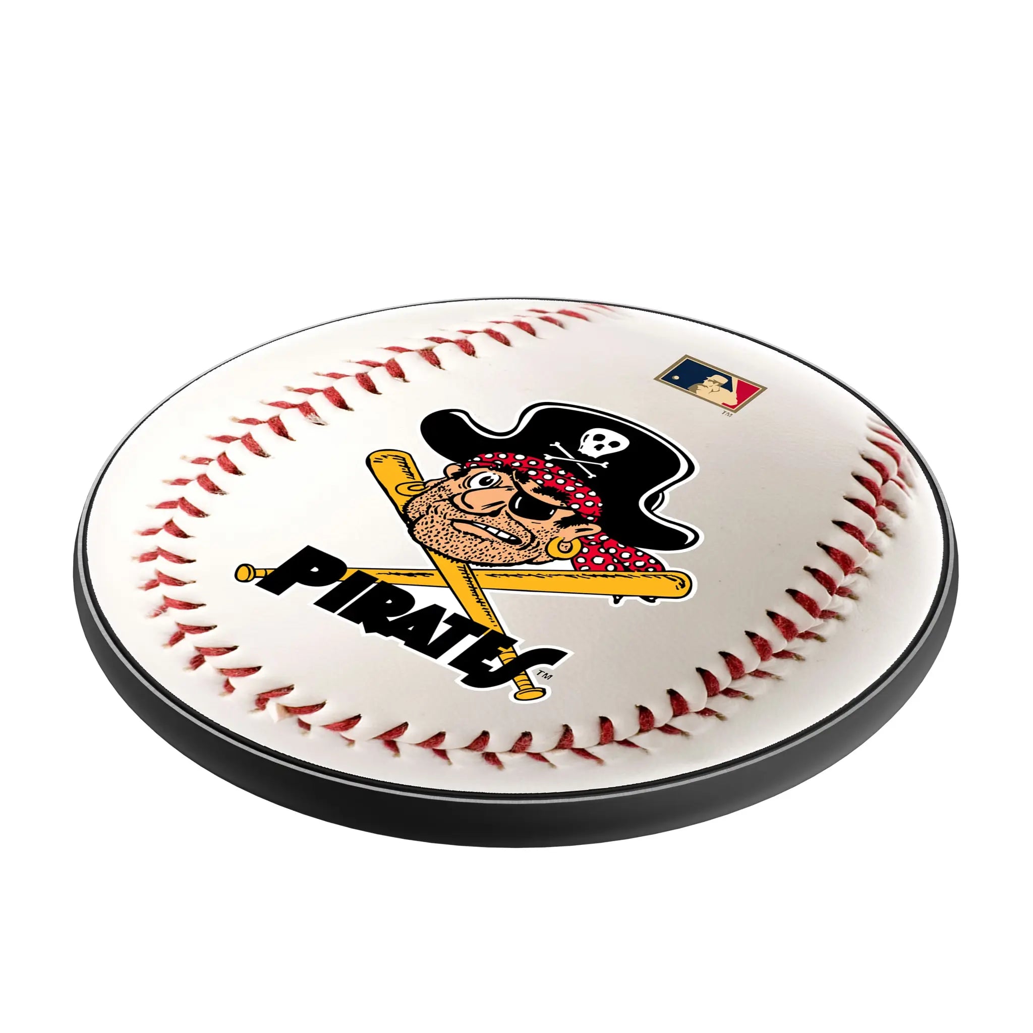 Pittsburgh Pirates 1958-1966 - Cooperstown Collection Baseball 15-Watt Wireless Charger - Isometric View