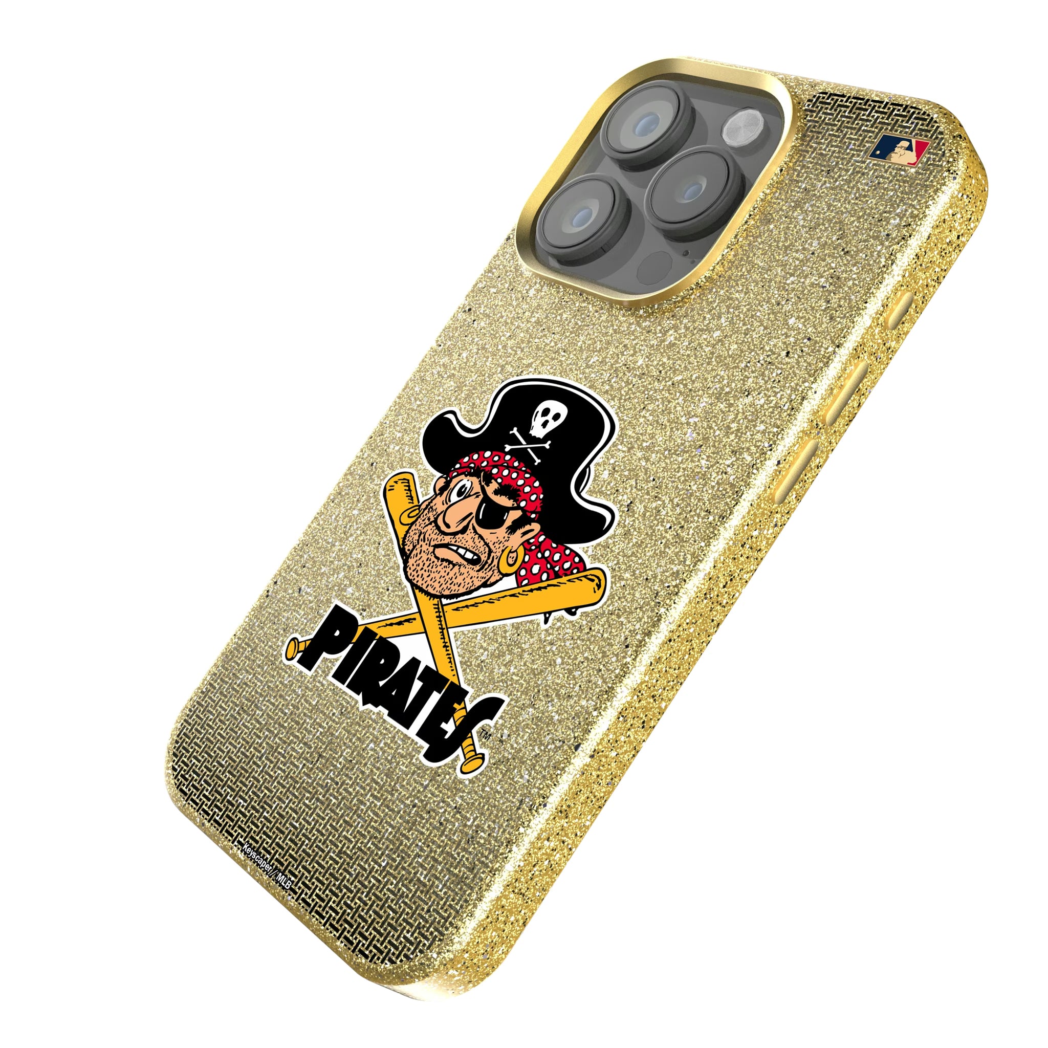 Pittsburgh Pirates 1958-1966 - Cooperstown Collection Linen iPhone Bling Phone Case for Apple iPhone - Isometric View