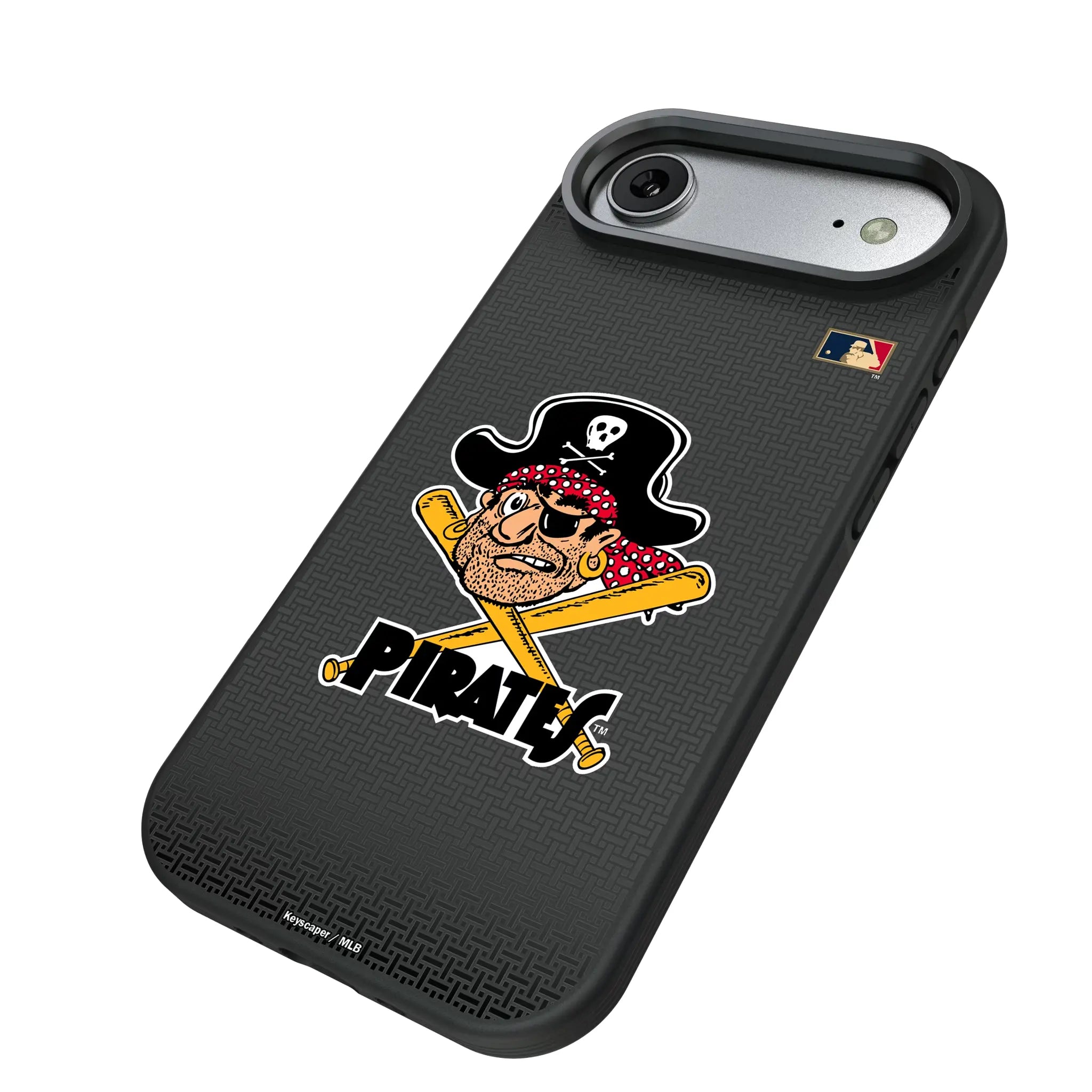 Pittsburgh Pirates 1958-1966 - Cooperstown Collection Linen iPhone Bump Phone Case for Apple iPhone - Isometric View#Device_iPhone Air