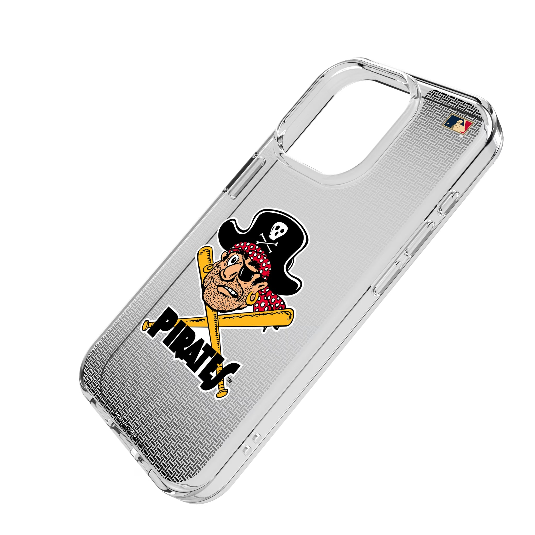 Pittsburgh Pirates 1958-1966 - Cooperstown Collection Linen iPhone Clear Phone Case for Apple iPhone - Isometric View