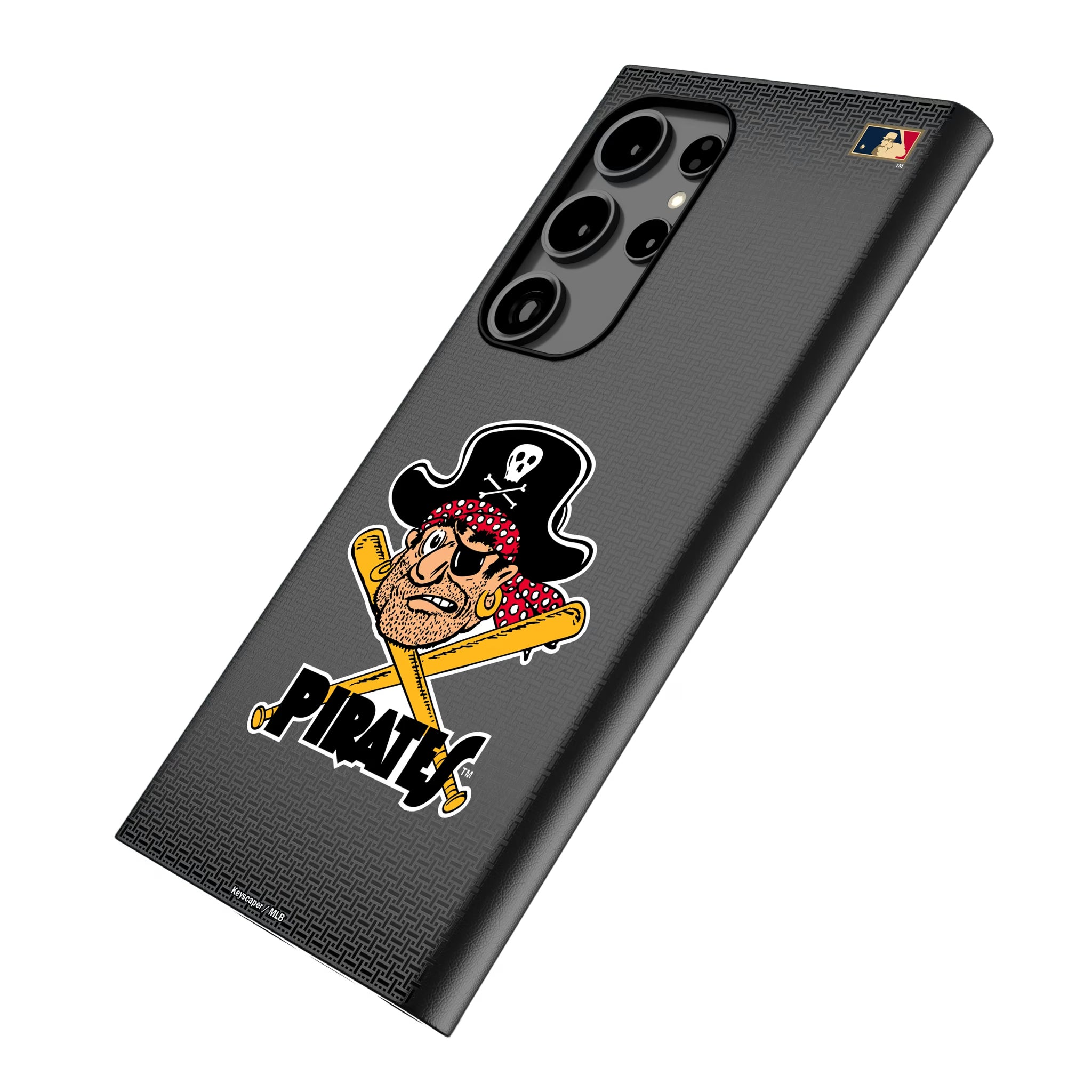 Pittsburgh Pirates 1958-1966 - Cooperstown Collection Linen Galaxy MagSafe Compatible Phone Case for Samsung Galaxy - Isometric View
