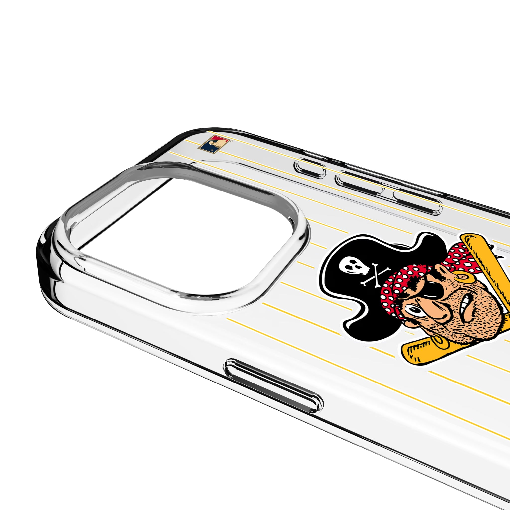 Pittsburgh Pirates 1958-1966 - Cooperstown Collection Pinstripe iPhone Clear Phone Case for Apple iPhone - Detail