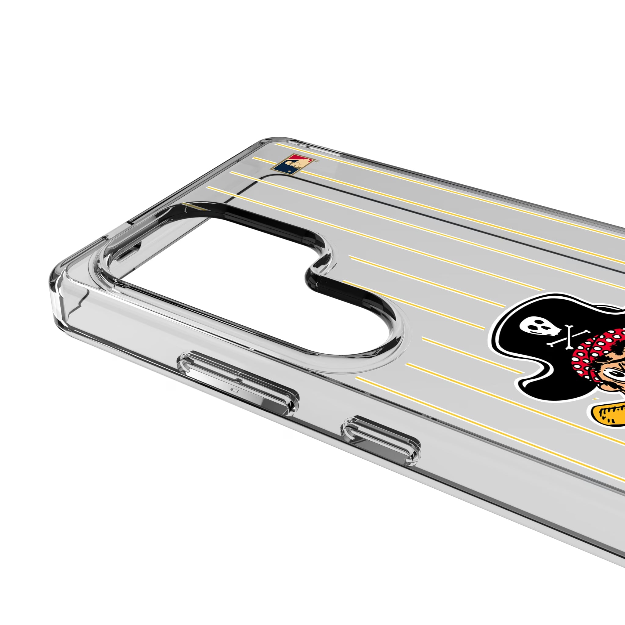 Pittsburgh Pirates 1958-1966 - Cooperstown Collection Pinstripe Galaxy Clear Phone Case for Samsung Galaxy - Detail