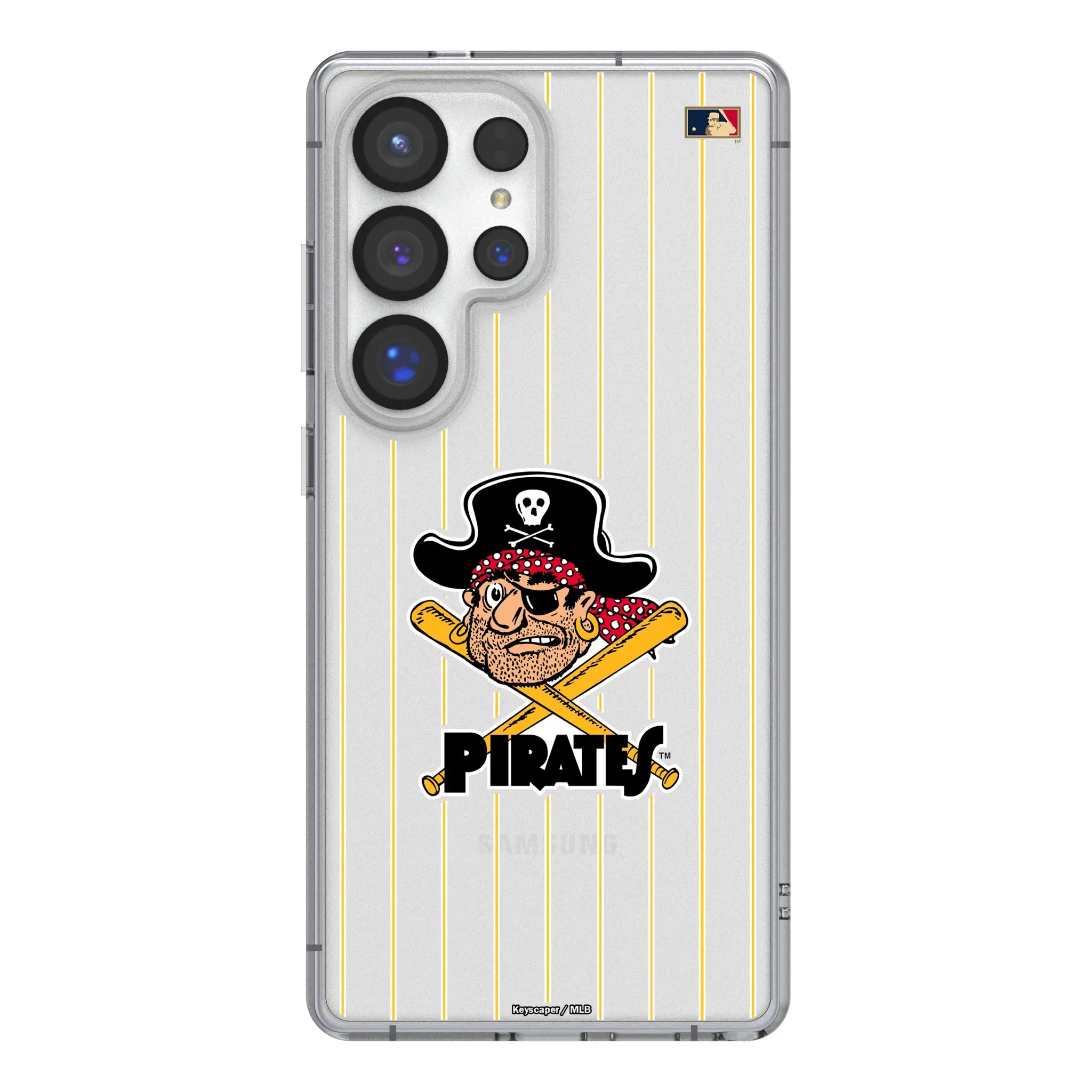 Pittsburgh Pirates 1958-1966 - Cooperstown Collection Pinstripe Galaxy Clear Phone Case for Samsung Galaxy#Device_Galaxy S25 Ultra