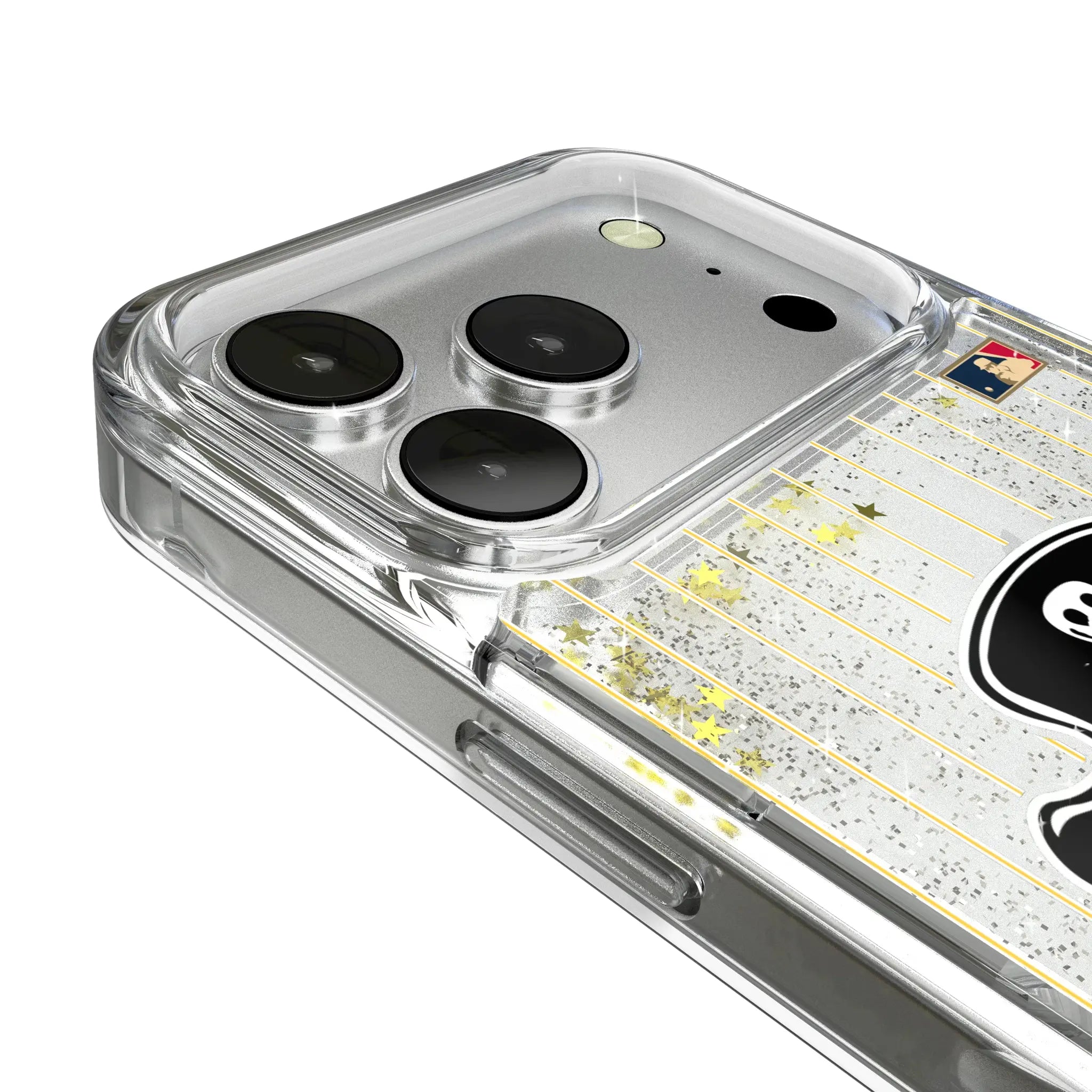 Pittsburgh Pirates 1958-1966 - Cooperstown Collection Pinstripe iPhone Glitter Phone Case for Apple iPhone - Detail