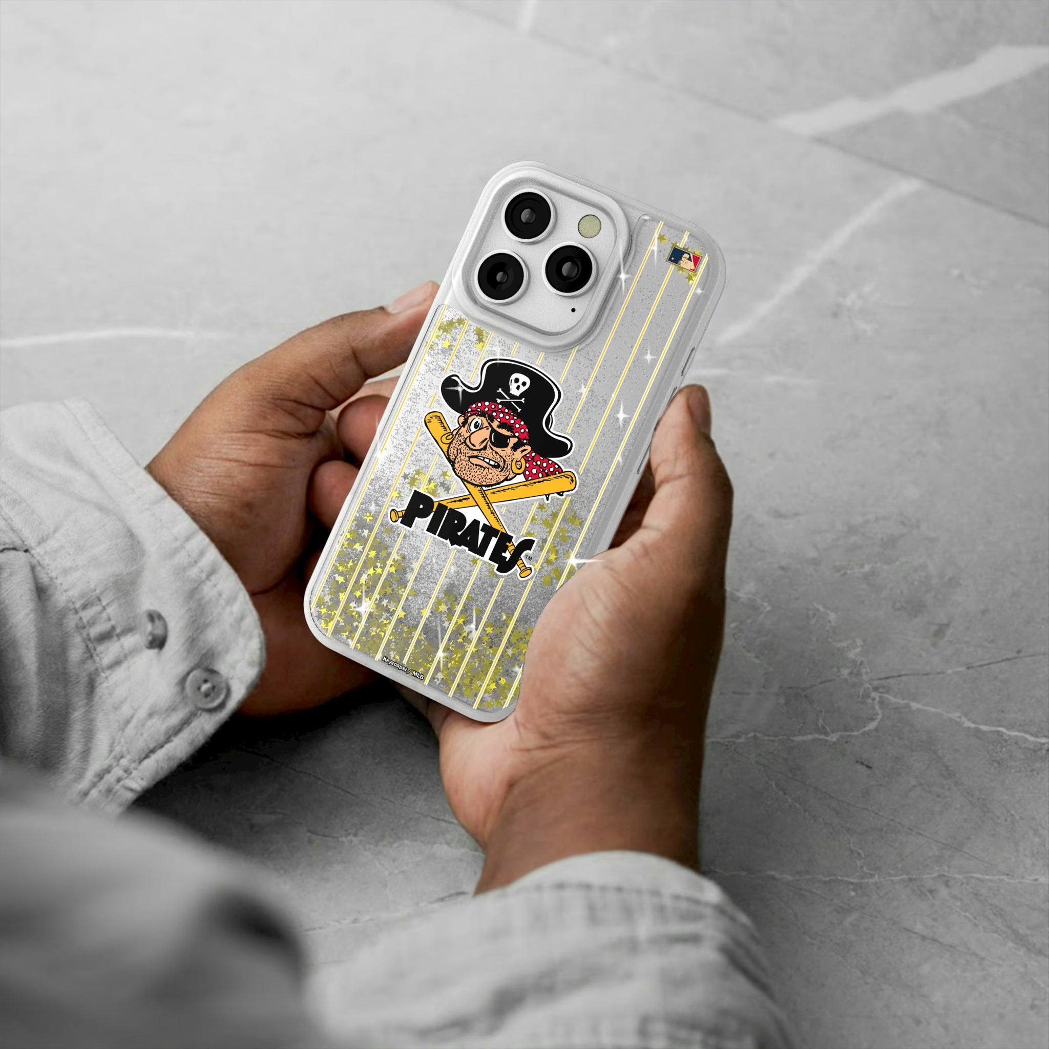Pittsburgh Pirates 1958-1966 - Cooperstown Collection Pinstripe iPhone Glitter Phone Case for Apple iPhone - Lifestyle#Device_iPhone 16 Pro