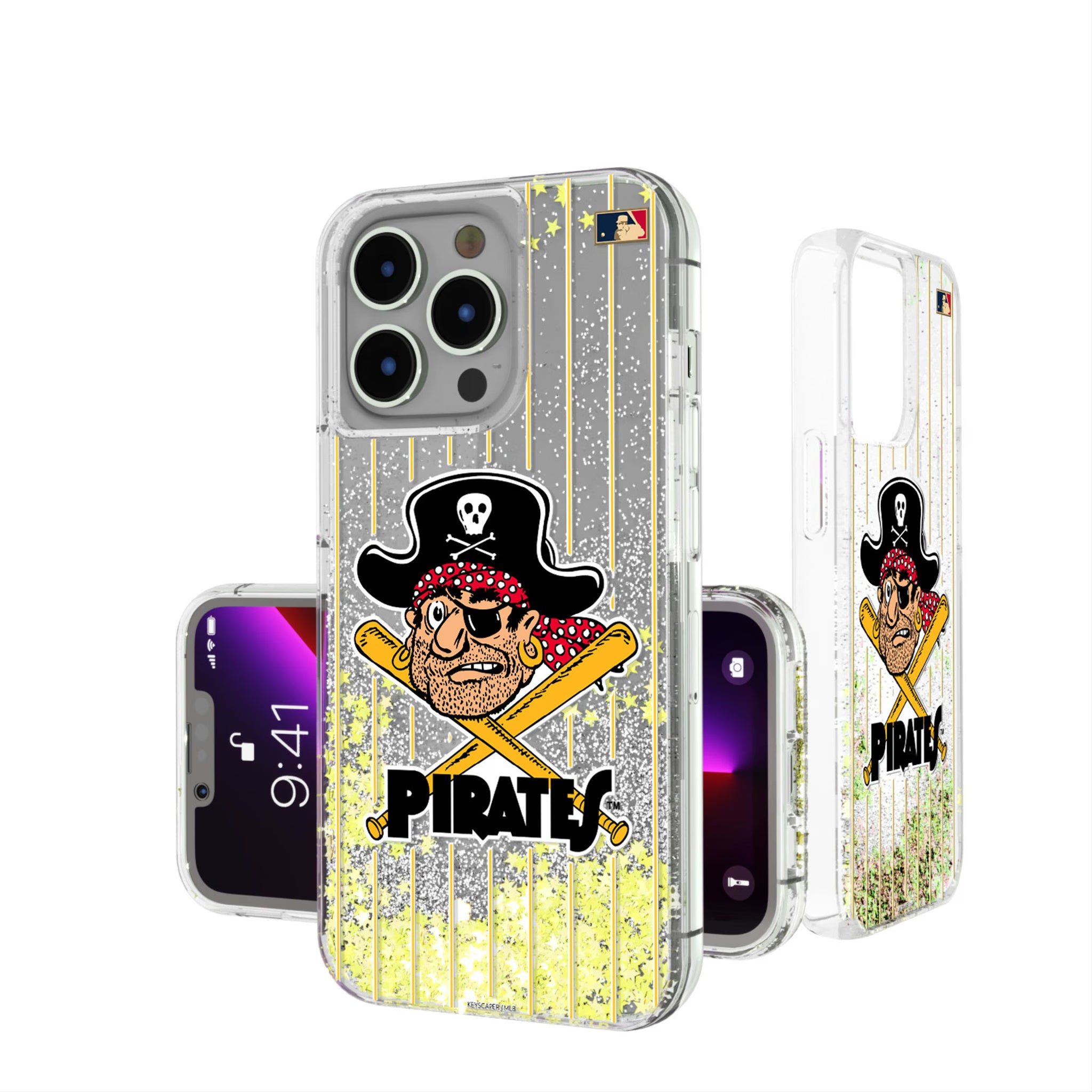 Pittsburgh Pirates 1958-1966 - Cooperstown Collection Pinstripe iPhone Glitter Phone Case for Apple iPhone