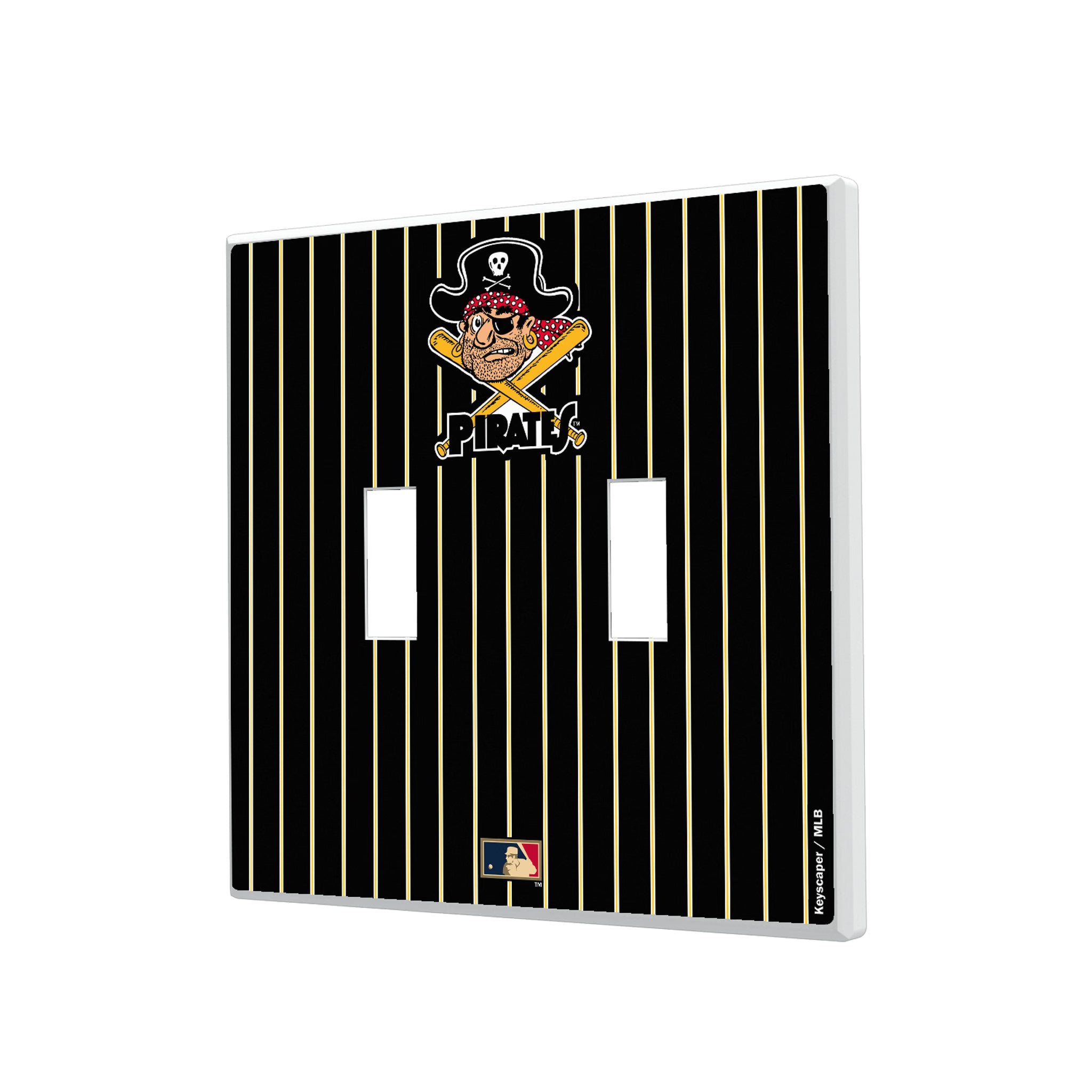 Pittsburgh Pirates 1958-1966 - Cooperstown Collection Pinstripe Hidden-Screw Light Switch Plate#Style_Double Toggle