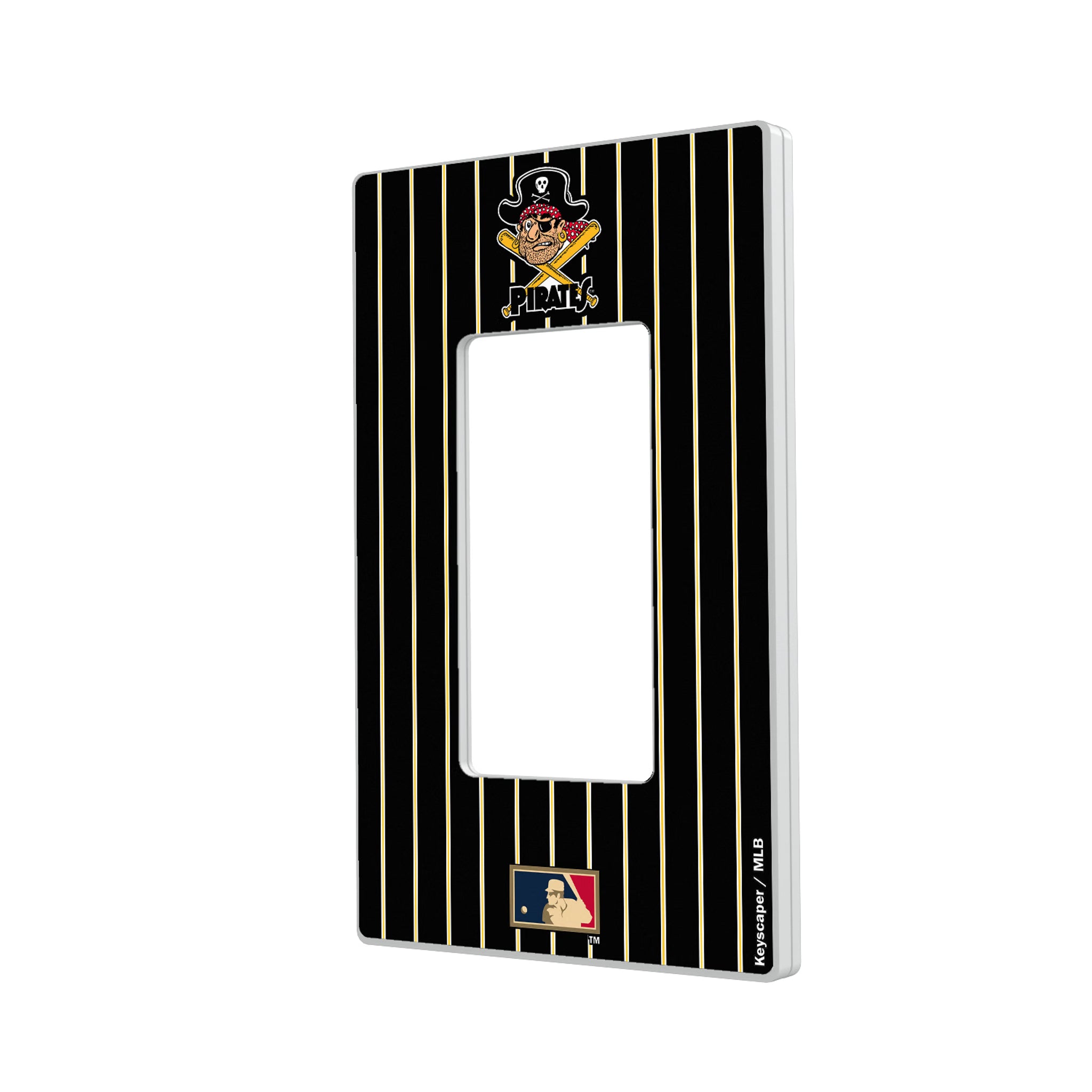 Pittsburgh Pirates 1958-1966 - Cooperstown Collection Pinstripe Hidden-Screw Light Switch Plate#Style_Single Rocker