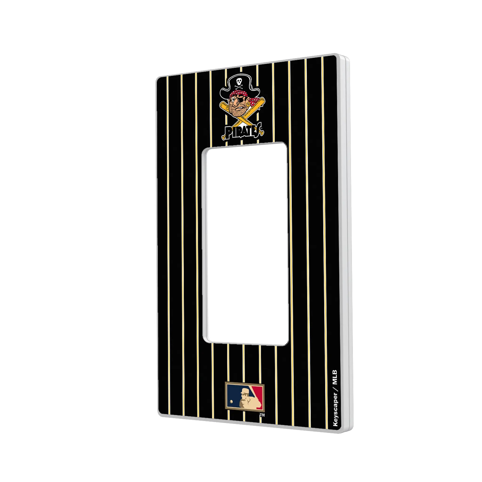Pittsburgh Pirates 1958-1966 - Cooperstown Collection Pinstripe Hidden-Screw Light Switch Plate#Style_Single Rocker