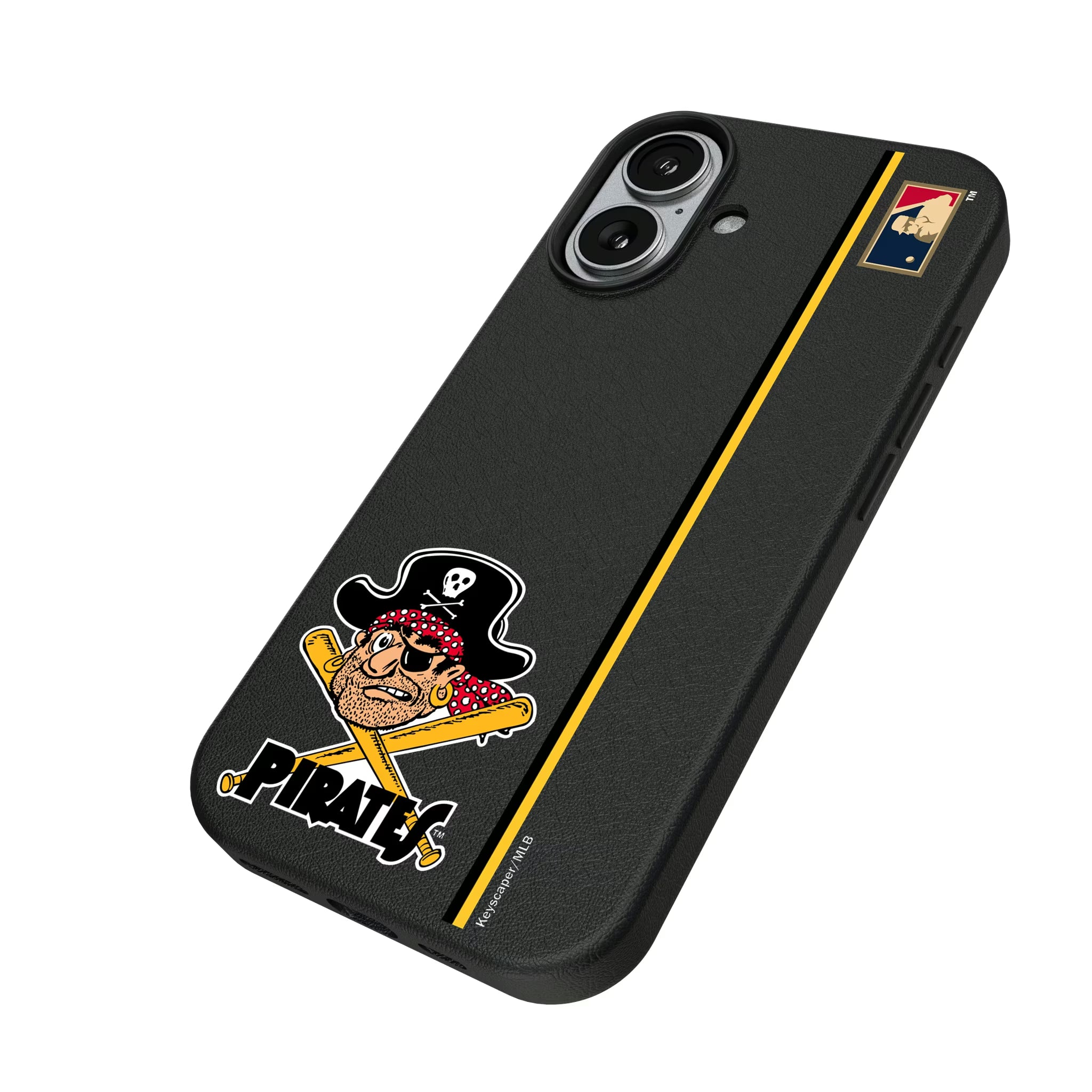 Pittsburgh Pirates 1958-1966 - Cooperstown Collection Sidebar iPhone MagSafe Compatible Phone Case for Apple iPhone - Isometric View#Device_iPhone 17