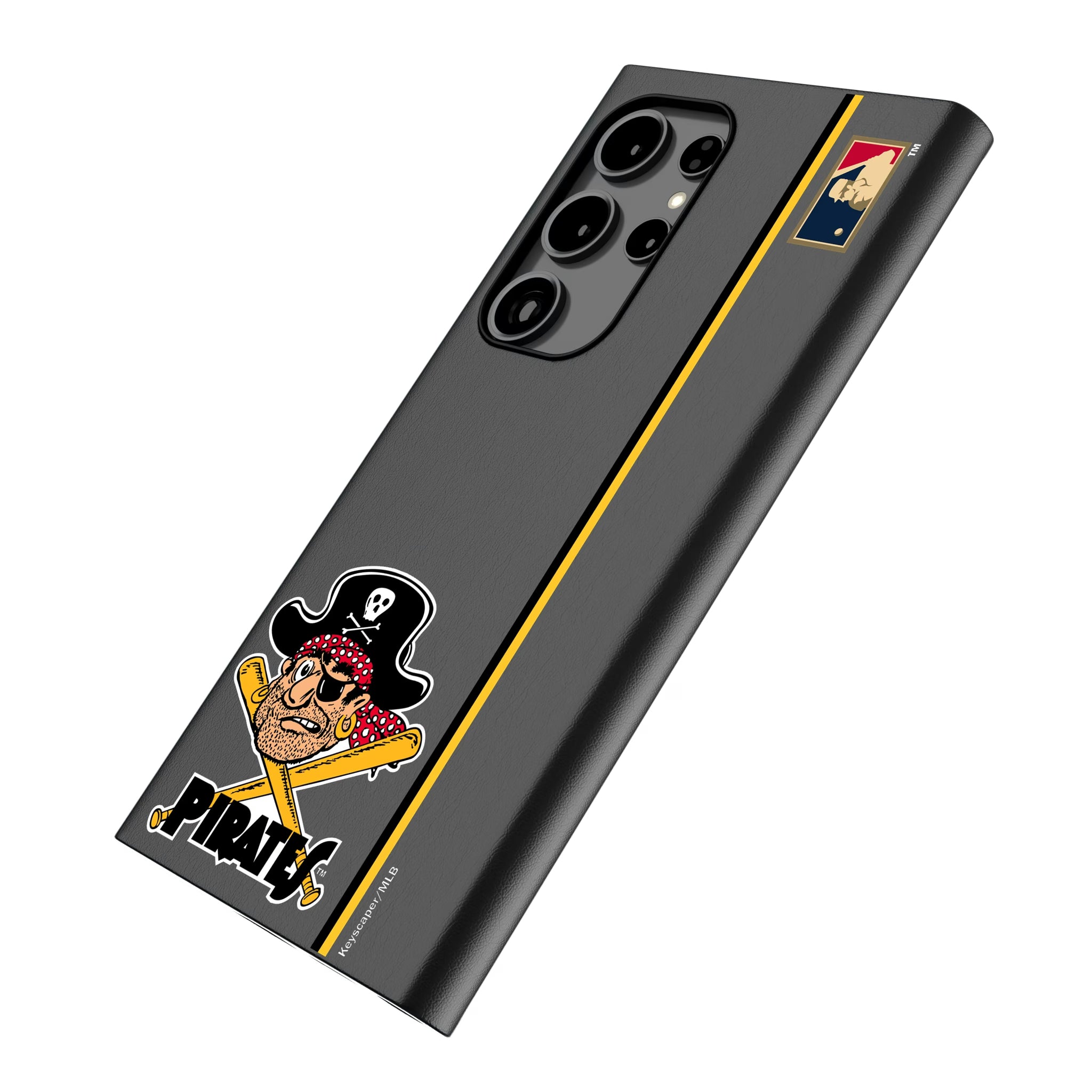 Pittsburgh Pirates 1958-1966 - Cooperstown Collection Sidebar Galaxy MagSafe Compatible Phone Case for Samsung Galaxy - Isometric View
