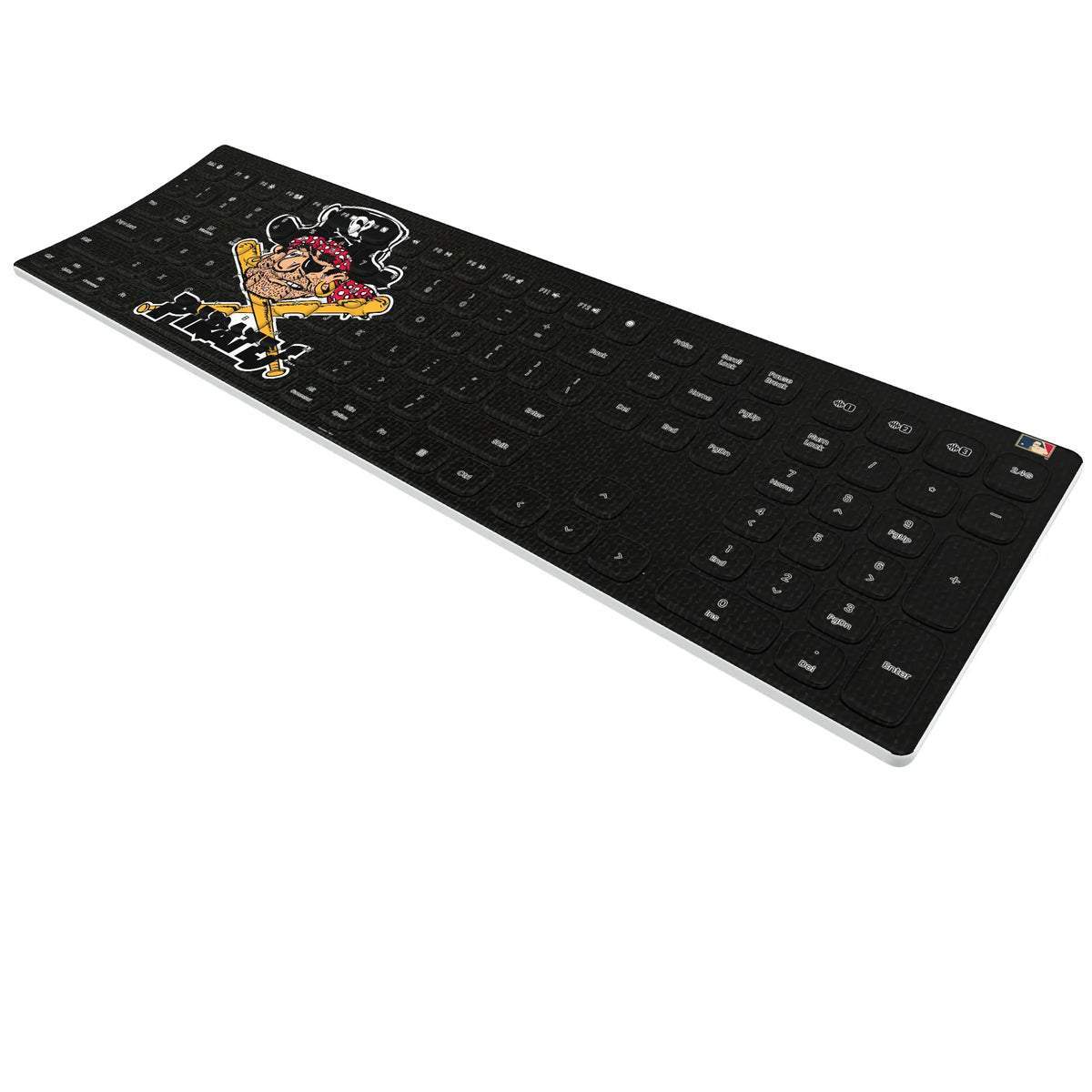 Pittsburgh Pirates 1958-1966 - Cooperstown Collection Solid KKB605 Curved Wireless Keyboard - Isometric View