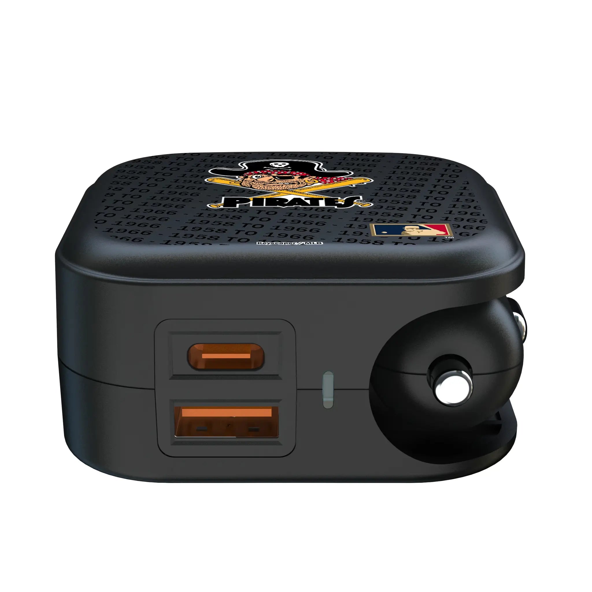 Pittsburgh Pirates 1958-1966 - Cooperstown Collection Text Backdrop 2 in 1 USB A/C Charger