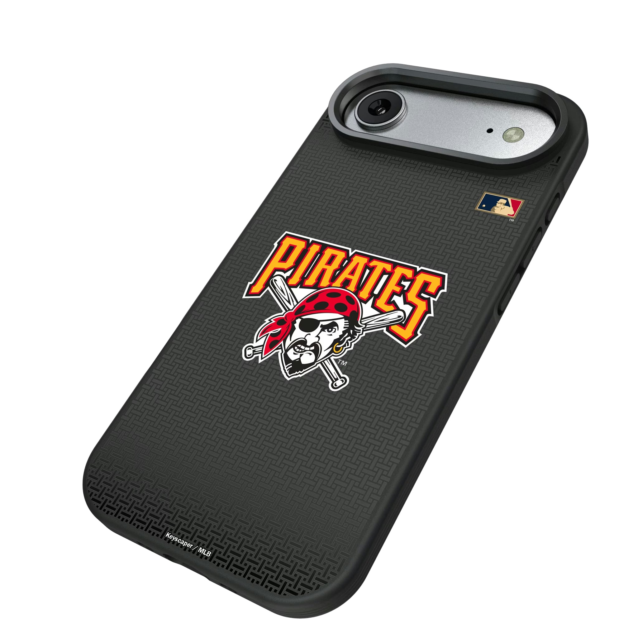 Pittsburgh Pirates 1997-2013 - Cooperstown Collection Linen iPhone Bump Phone Case for Apple iPhone - Isometric View#Device_iPhone Air